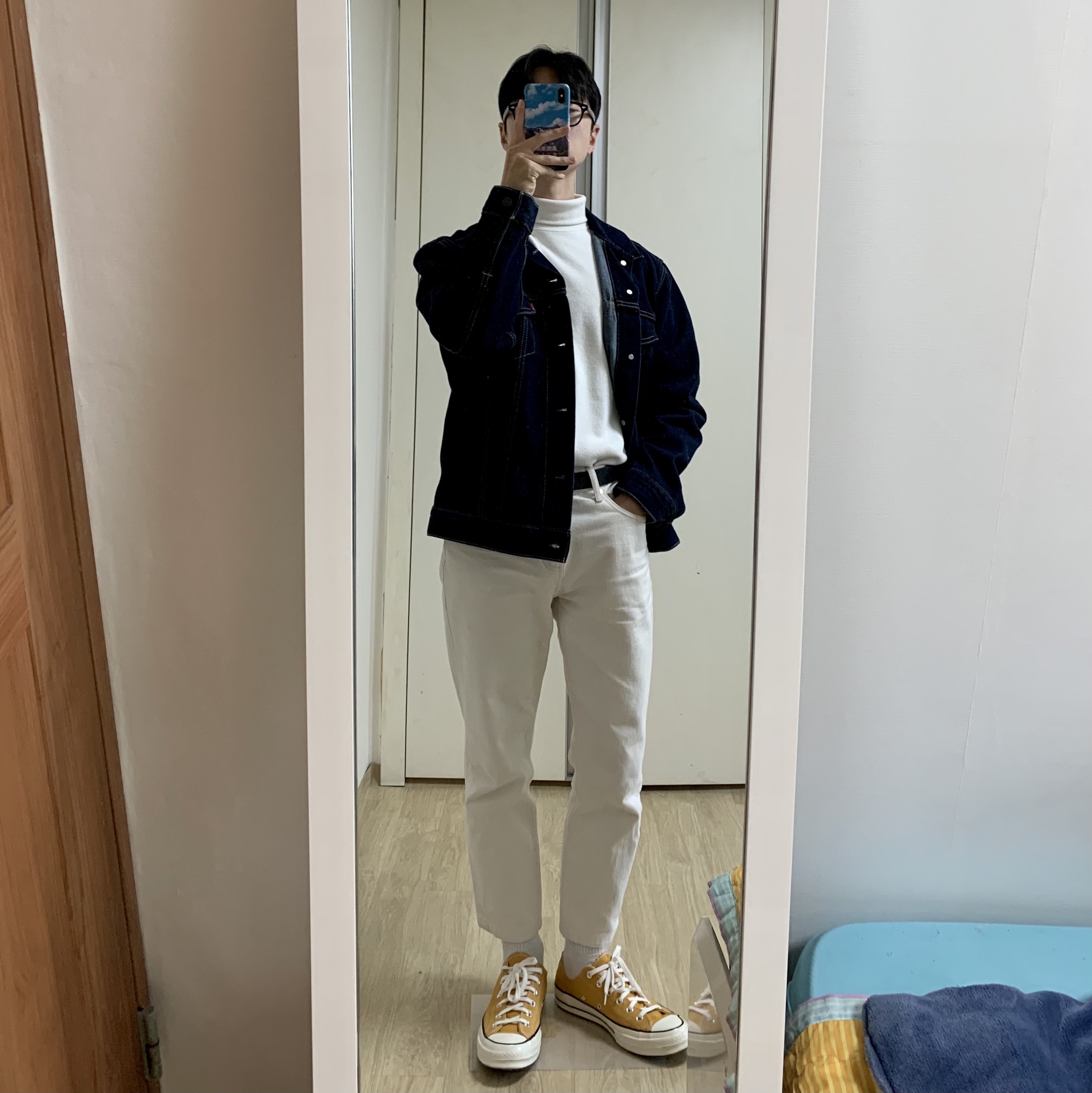 Converse Chuck 70 Ox Vintage Canvas Sunflower 착용 스타일 - 1
