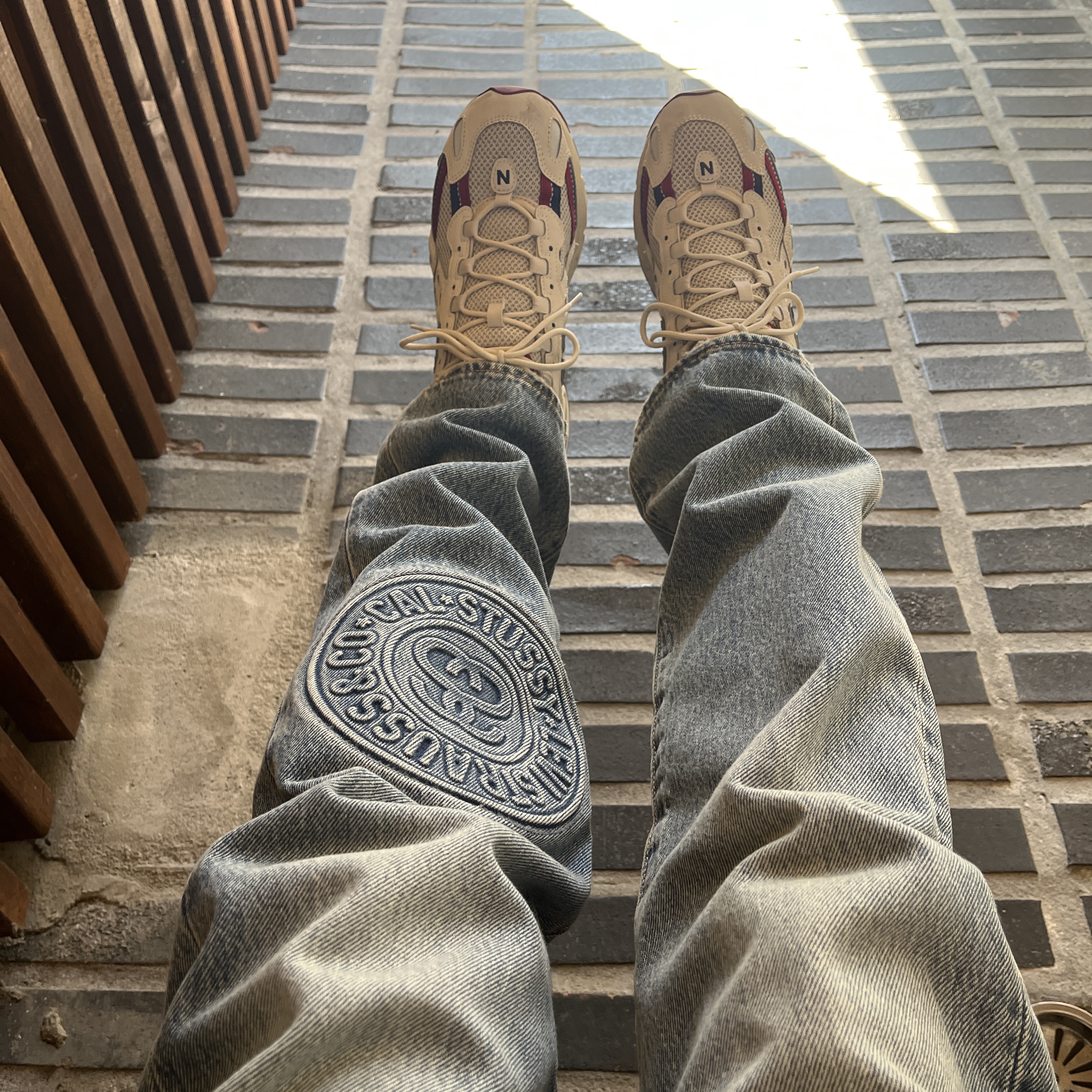 Stussy x Levi's Embossed 501 Jean Indigo 착용 스타일