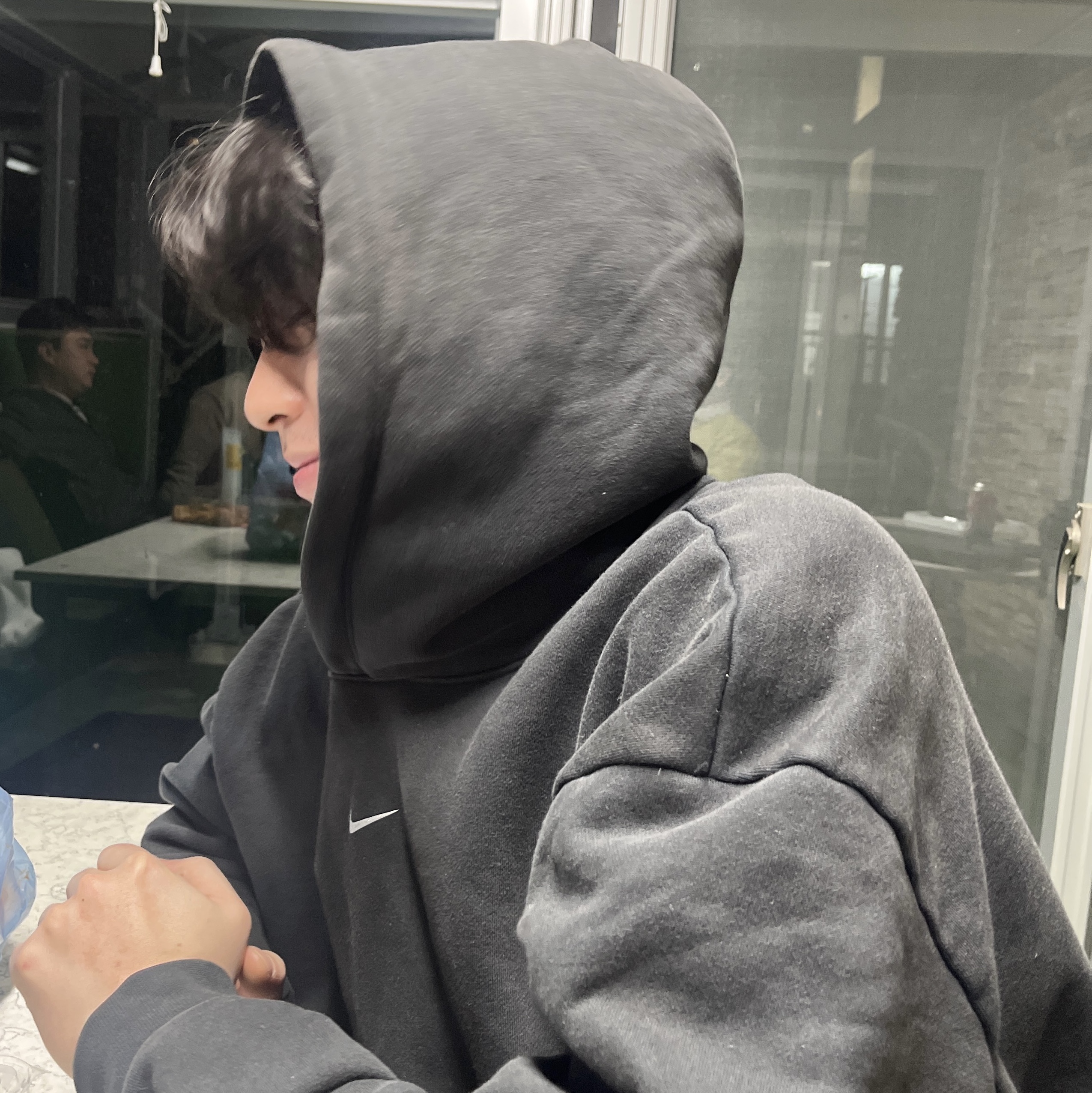(W) Nike x Olivia Kim NRG Hoodie Black 착용 스타일