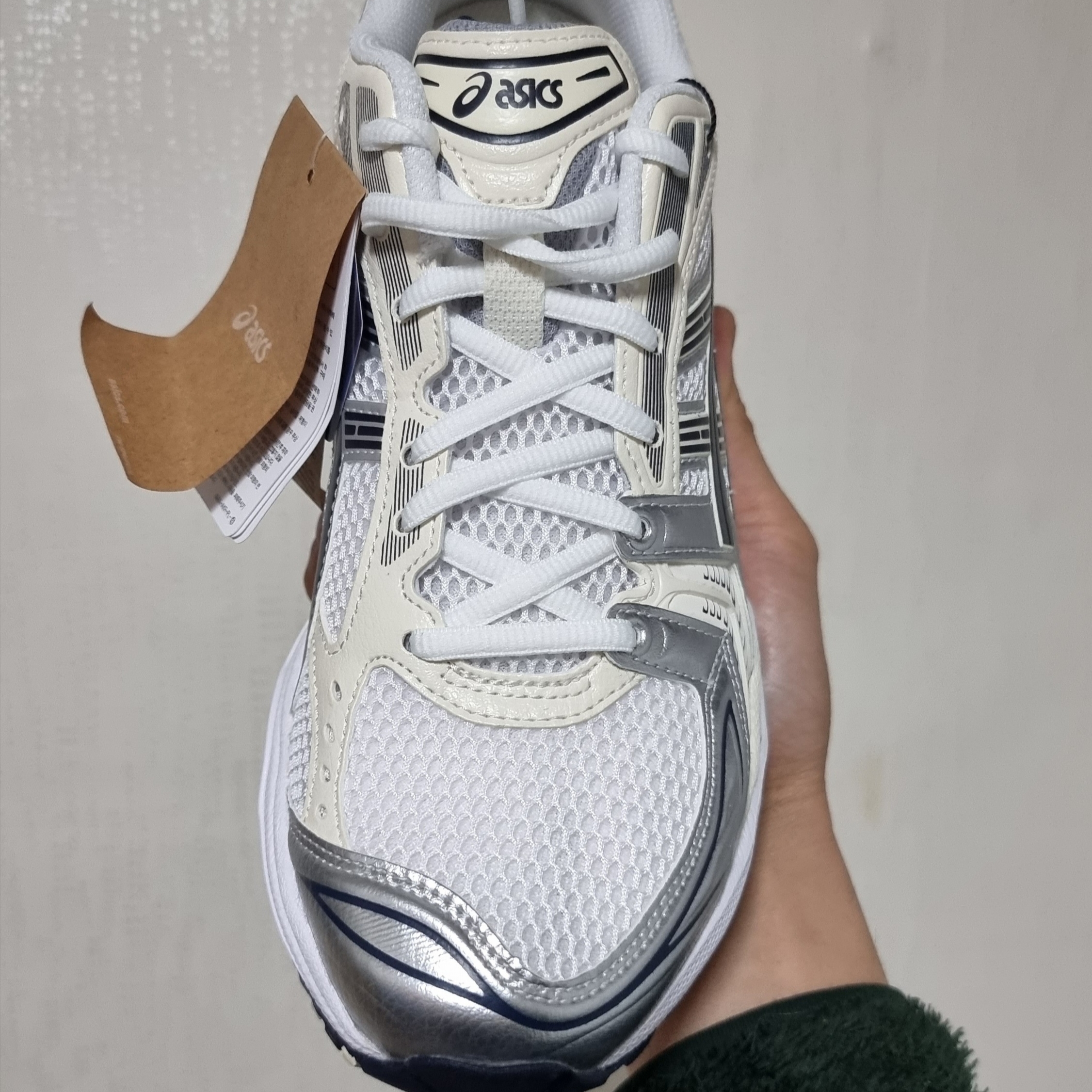 (W) Asics Gel-Kayano 14 White Midnight 착용 스타일 - 2
