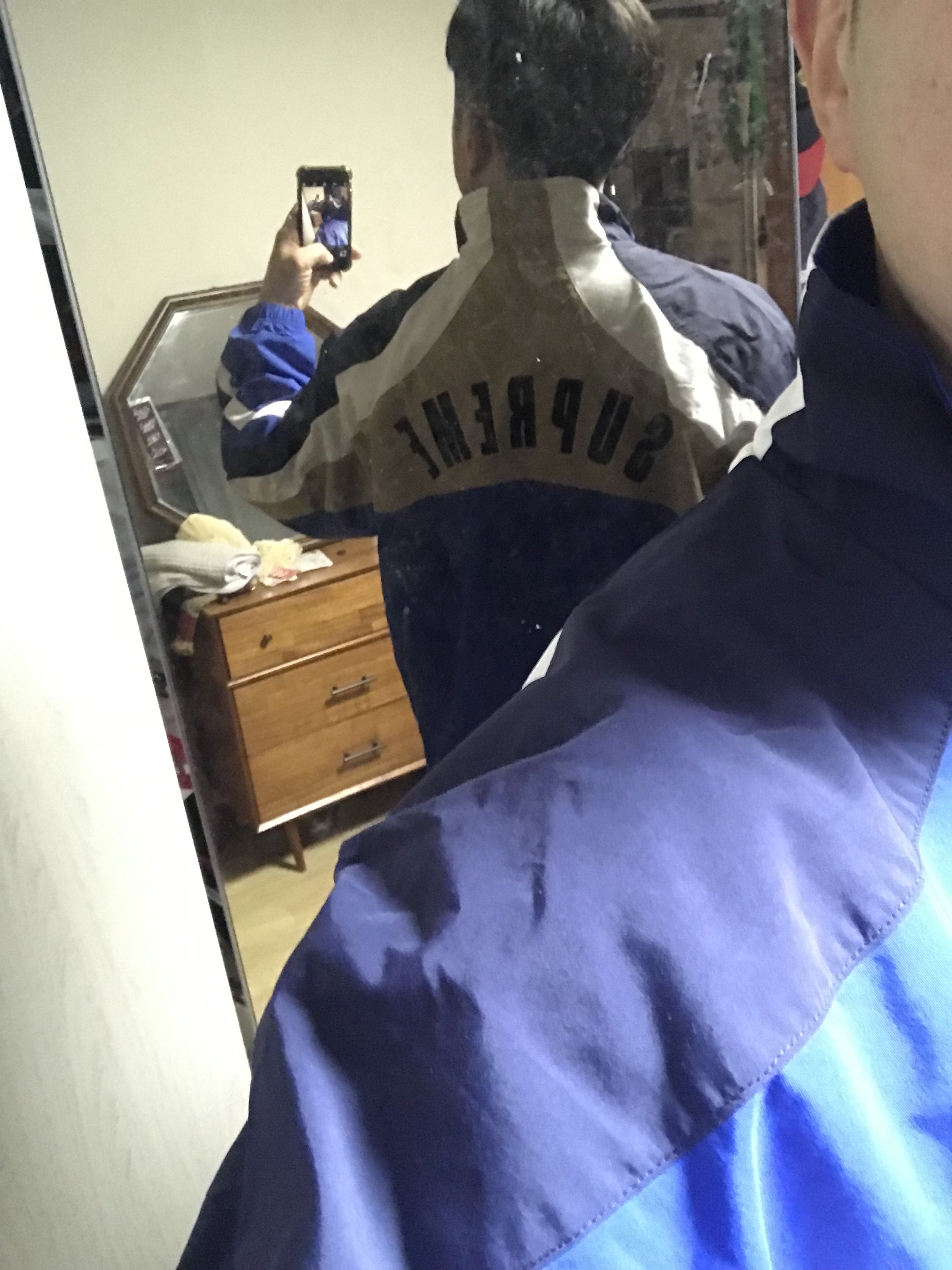 Supreme x Umbro Track Jacket Blue - 23SS 착용 스타일