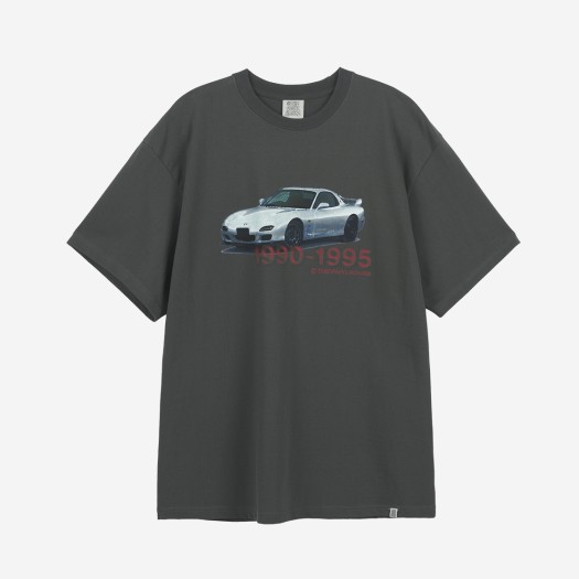 Thevinylhouse Old Car T-Shirt Charcoal