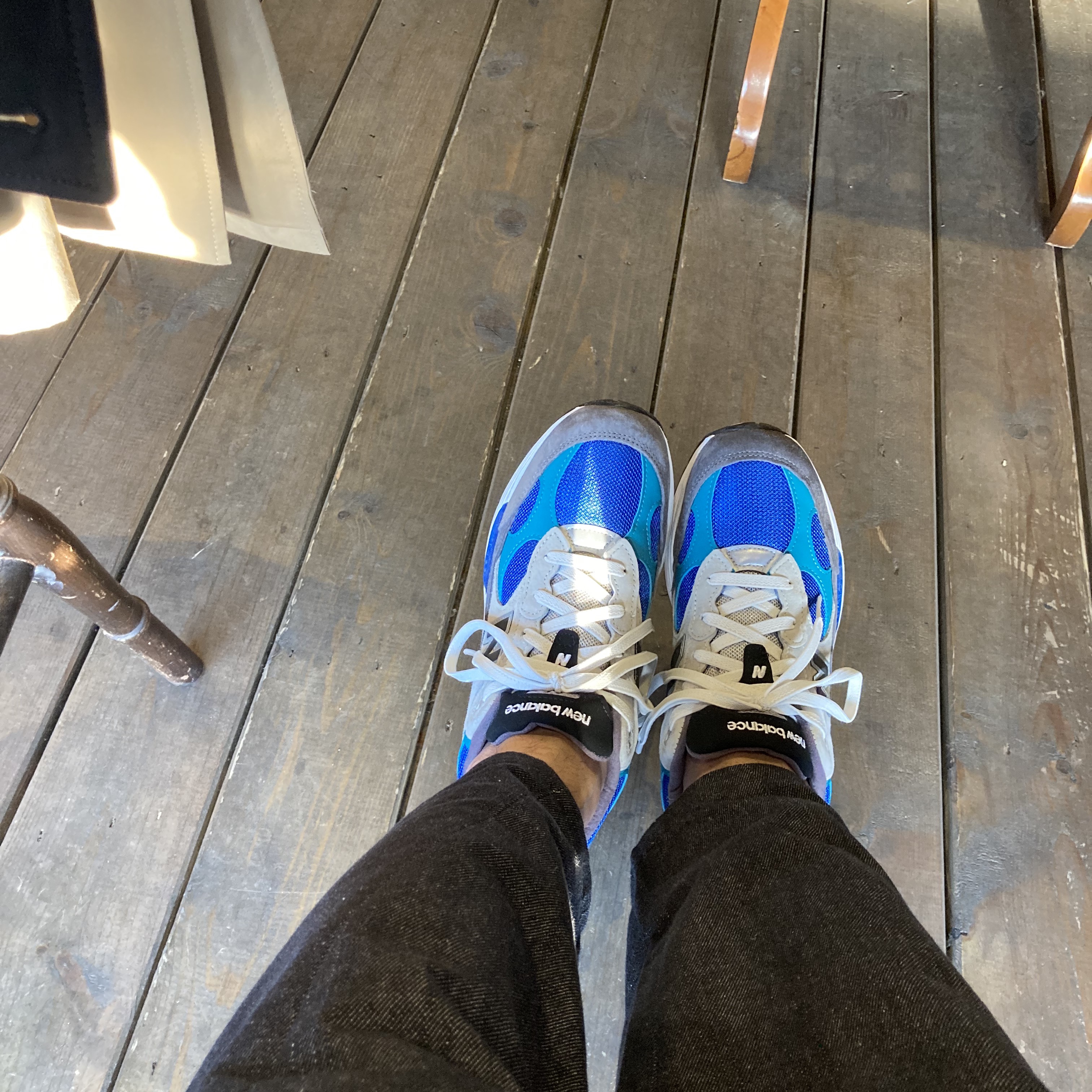 New Balance x Billy's 992 Made in USA Grey Blue Teal 착용 스타일