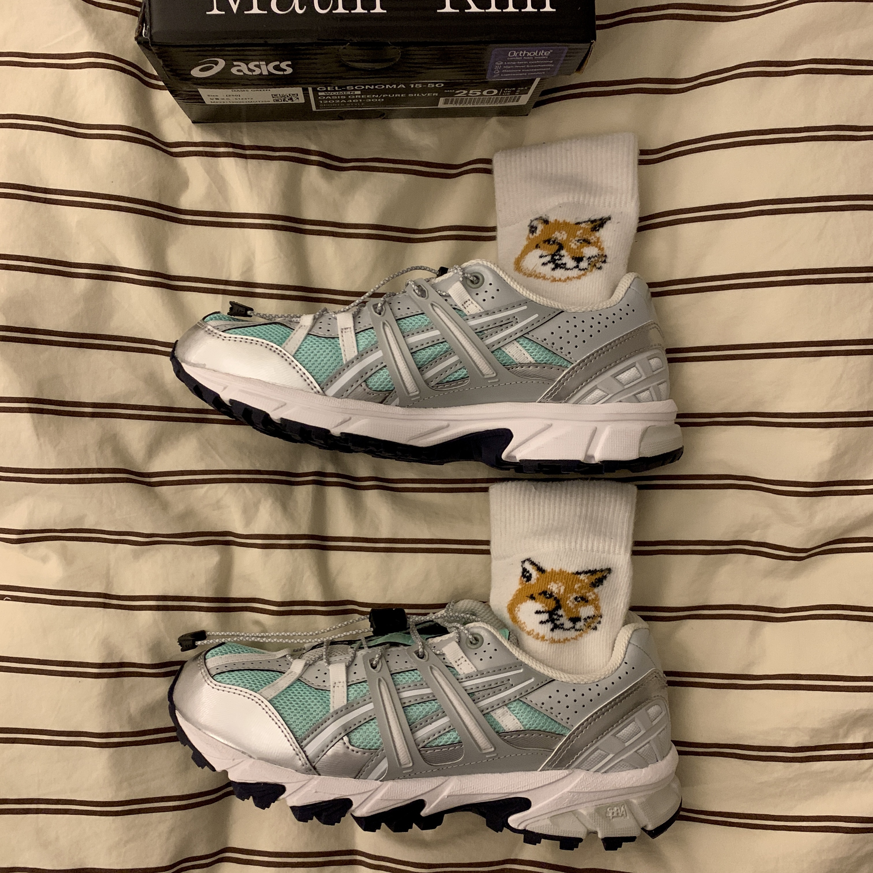 (W) Asics x Matin Kim Gel-Sonoma 15-50 Oasis Green Pure Silver 착용 스타일 - 3