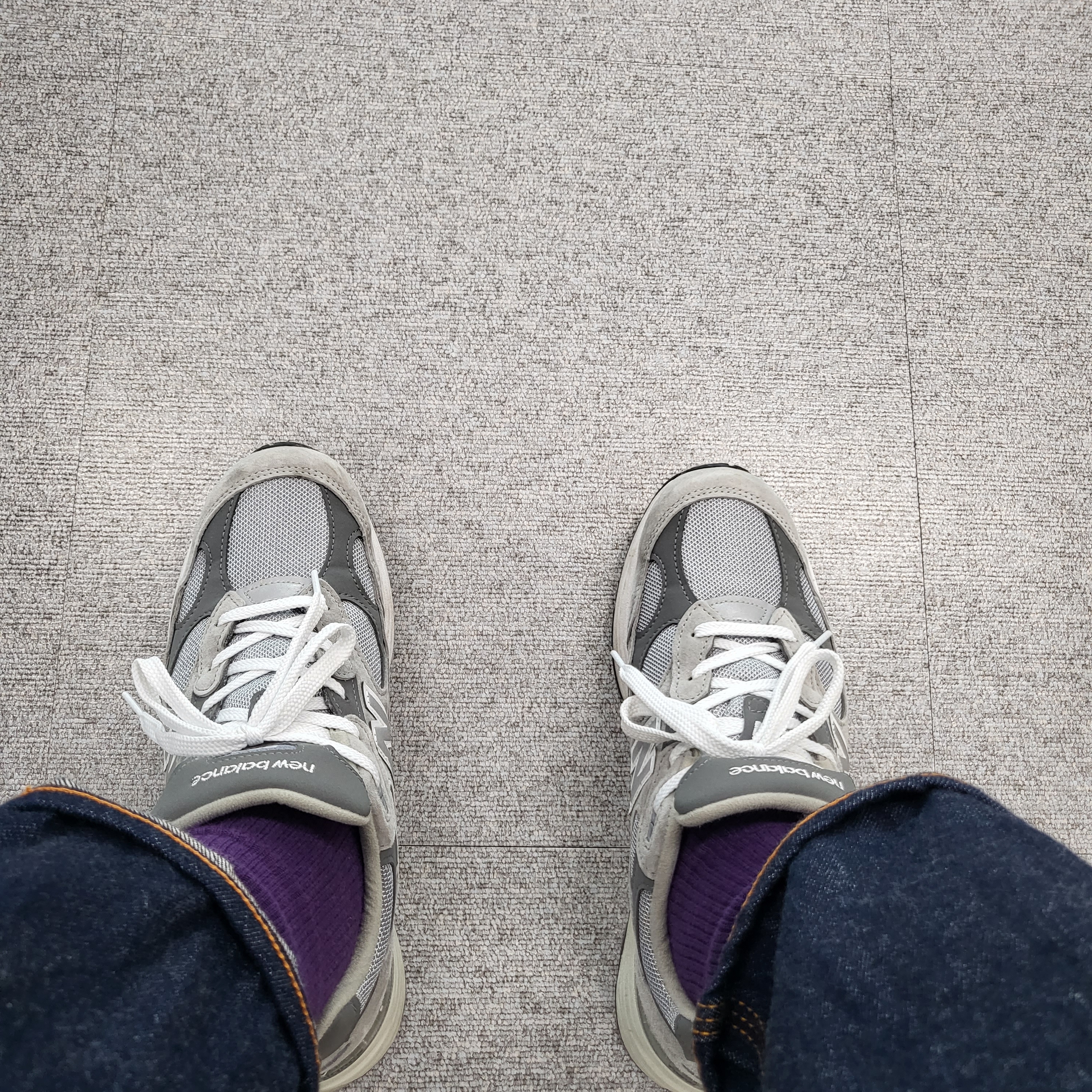 New Balance 992 Made in USA Grey - D Standard 착용 스타일 - 3