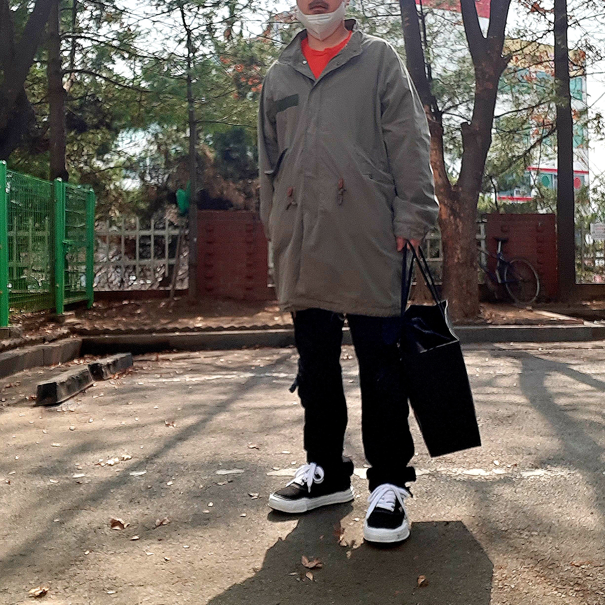 Maison Mihara Yasuhiro Baker OG Sole Canvas Low Cut Sneakers Black 착용 스타일