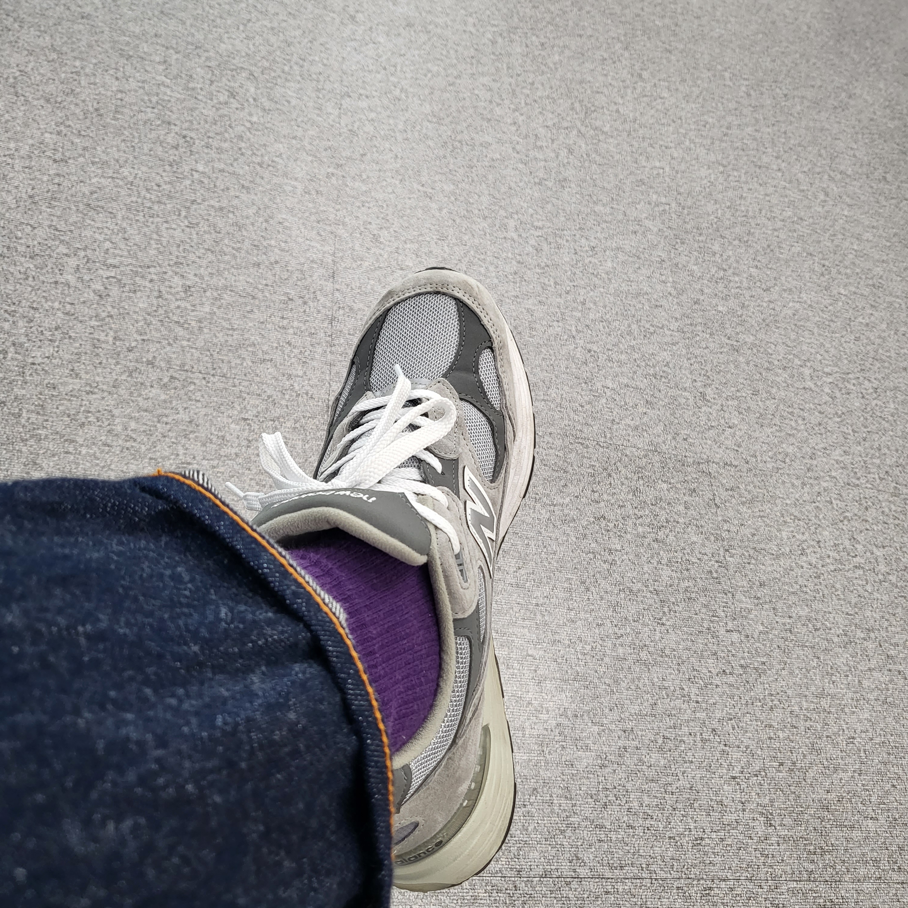 New Balance 992 Made in USA Grey - D Standard 착용 스타일 - 2