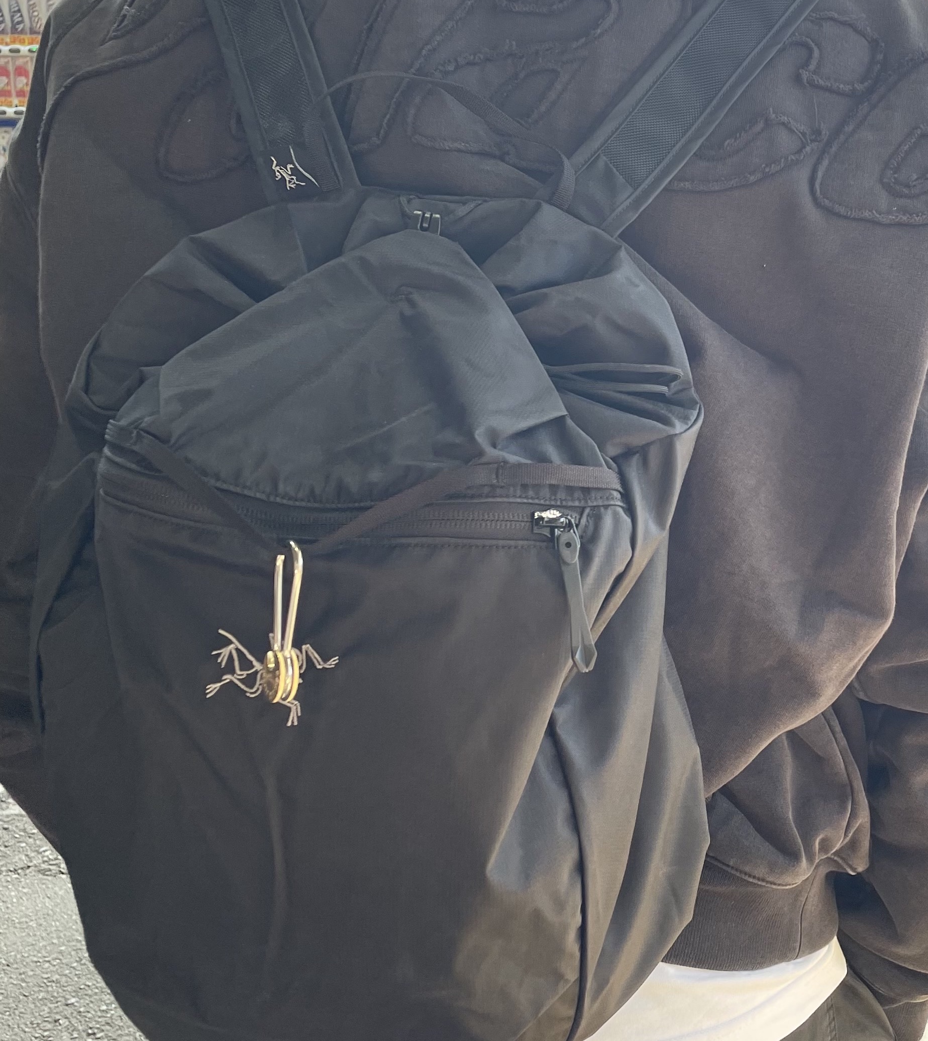 Arc'teryx Heliad 10 Backpack Black 착용 스타일