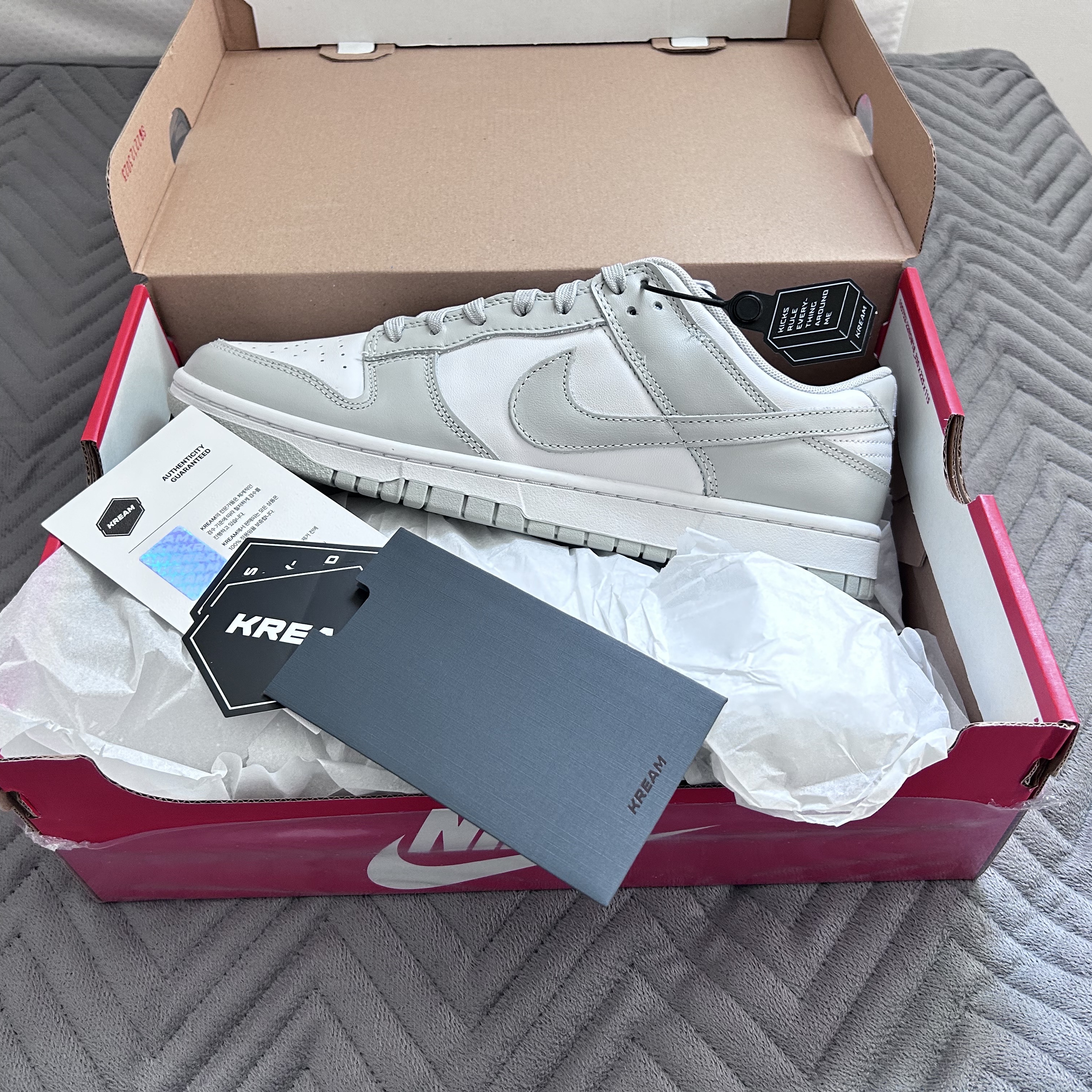 Nike Dunk Low Retro Grey Fog 착용 스타일 - 1
