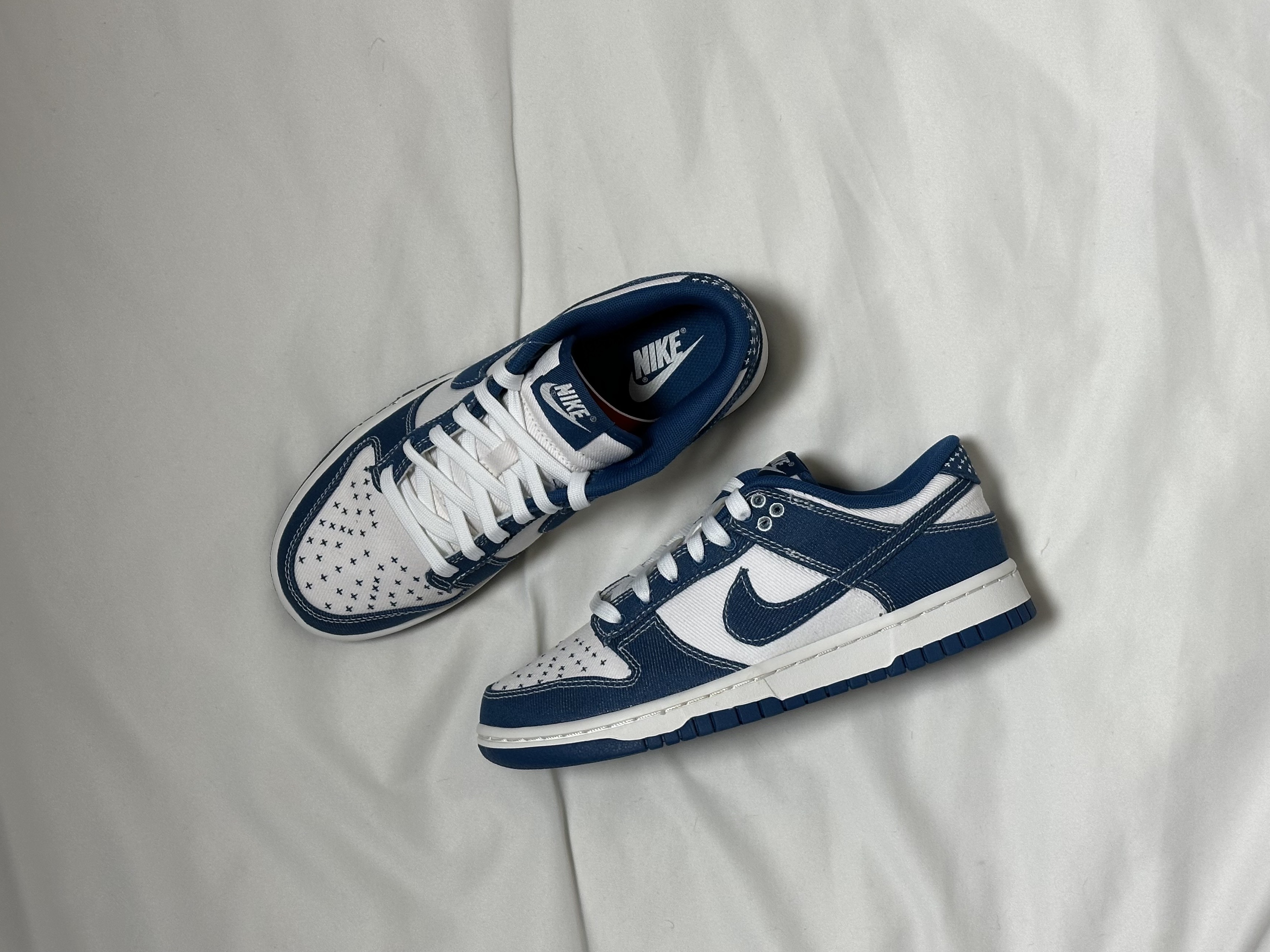 Nike Dunk Low Retro SE Industrial Blue 착용 스타일 - 1