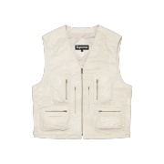 Supreme Patchwork Leather Cargo Vest White - 23SS