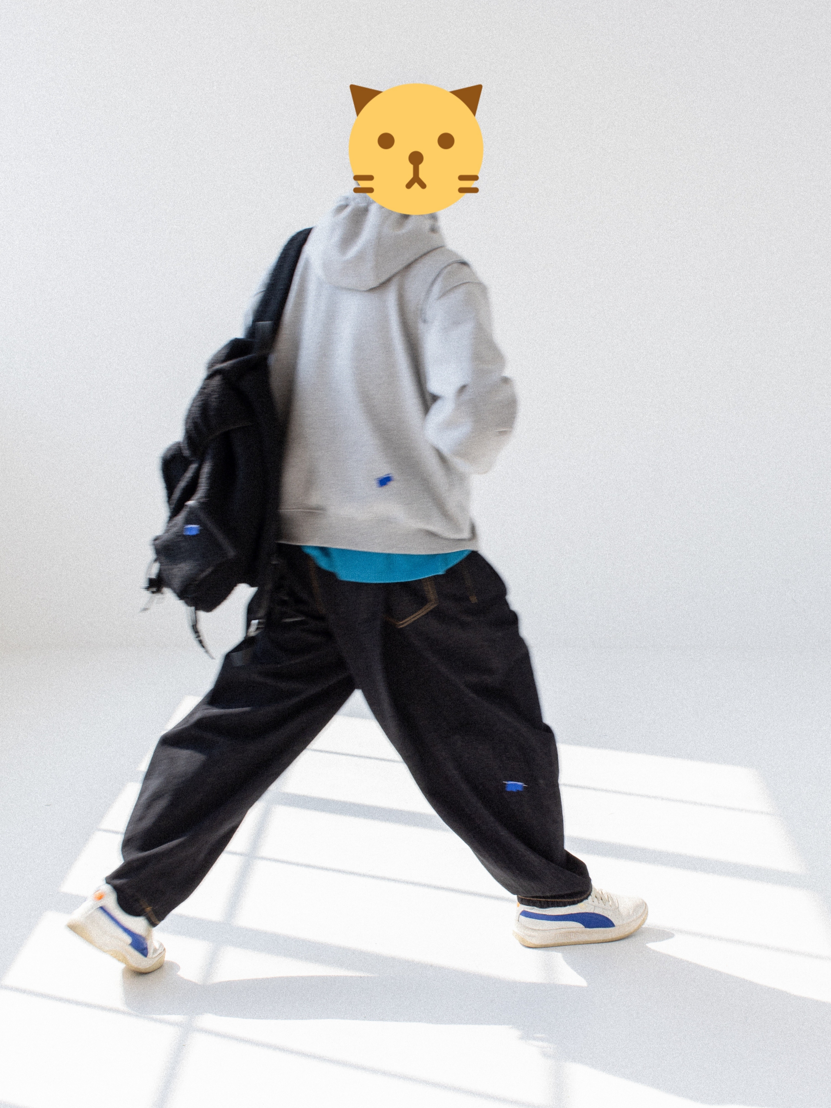 Ader Error Sculpture Logo Hood Jacket Grey 착용 스타일 - 1