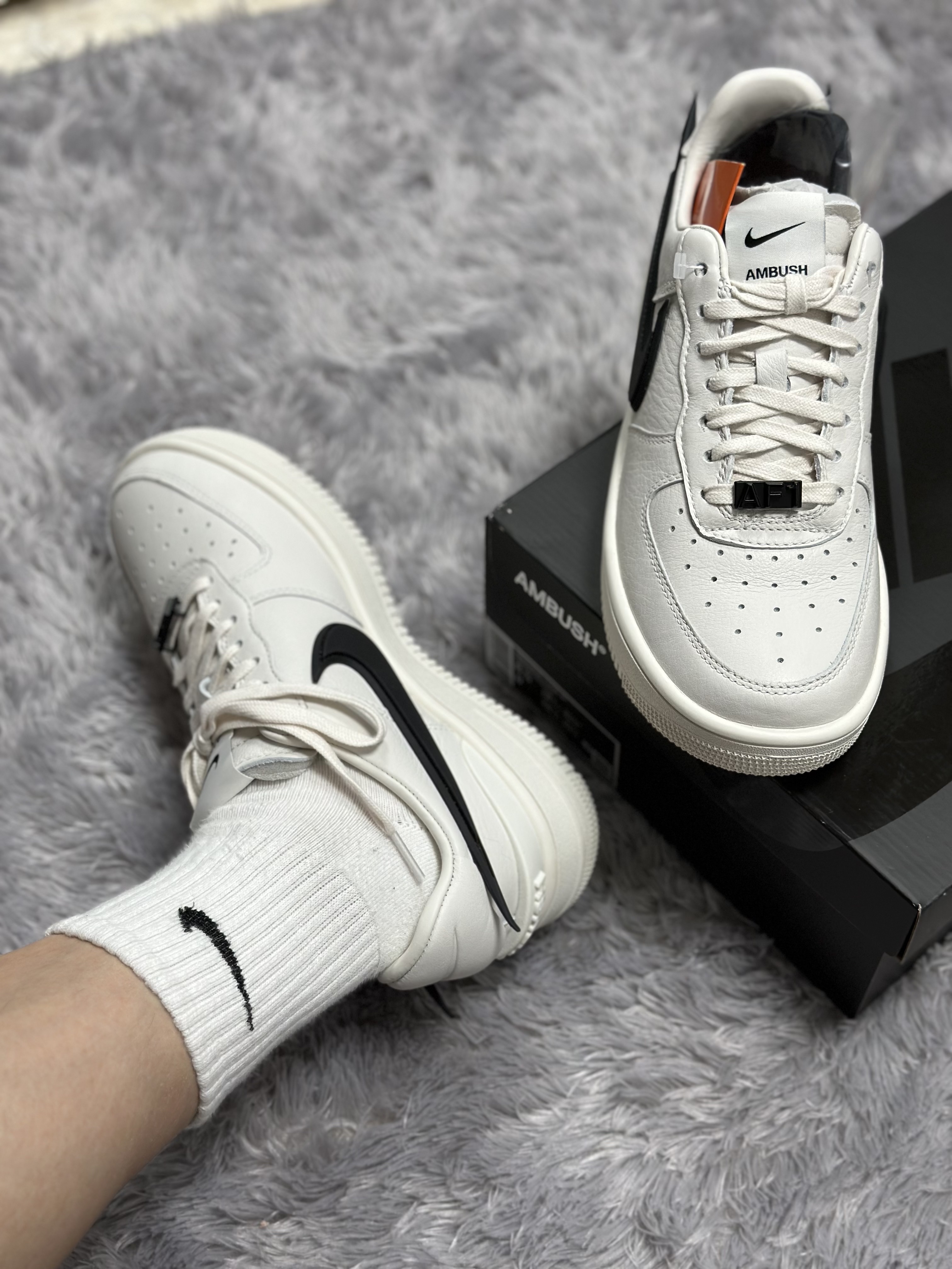Nike x Ambush Air Force 1 Low SP Phantom 착용 스타일