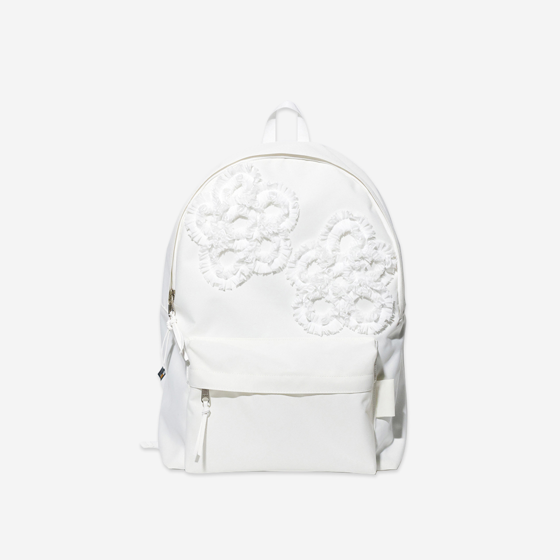 23_SS_BG_00003_WH Saenginstudios Women Flower Lace Backpack White