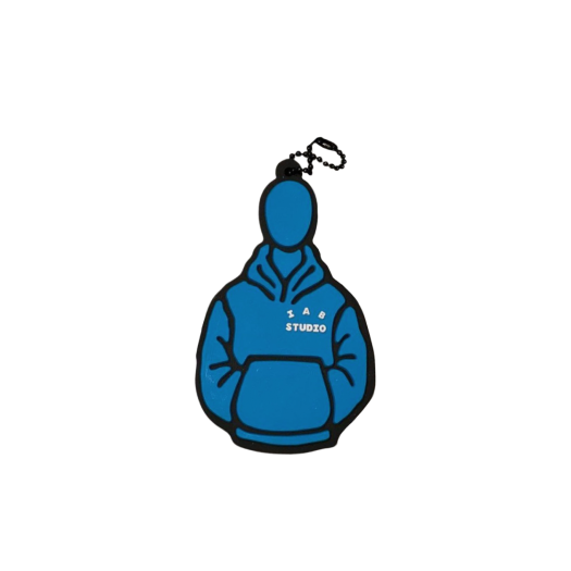 ★入手困難★IAB Studio Hoodie Keyring 아이앱 스튜디오 x 취미가 후드 & 키링 애쉬 블루 | IAB Studio