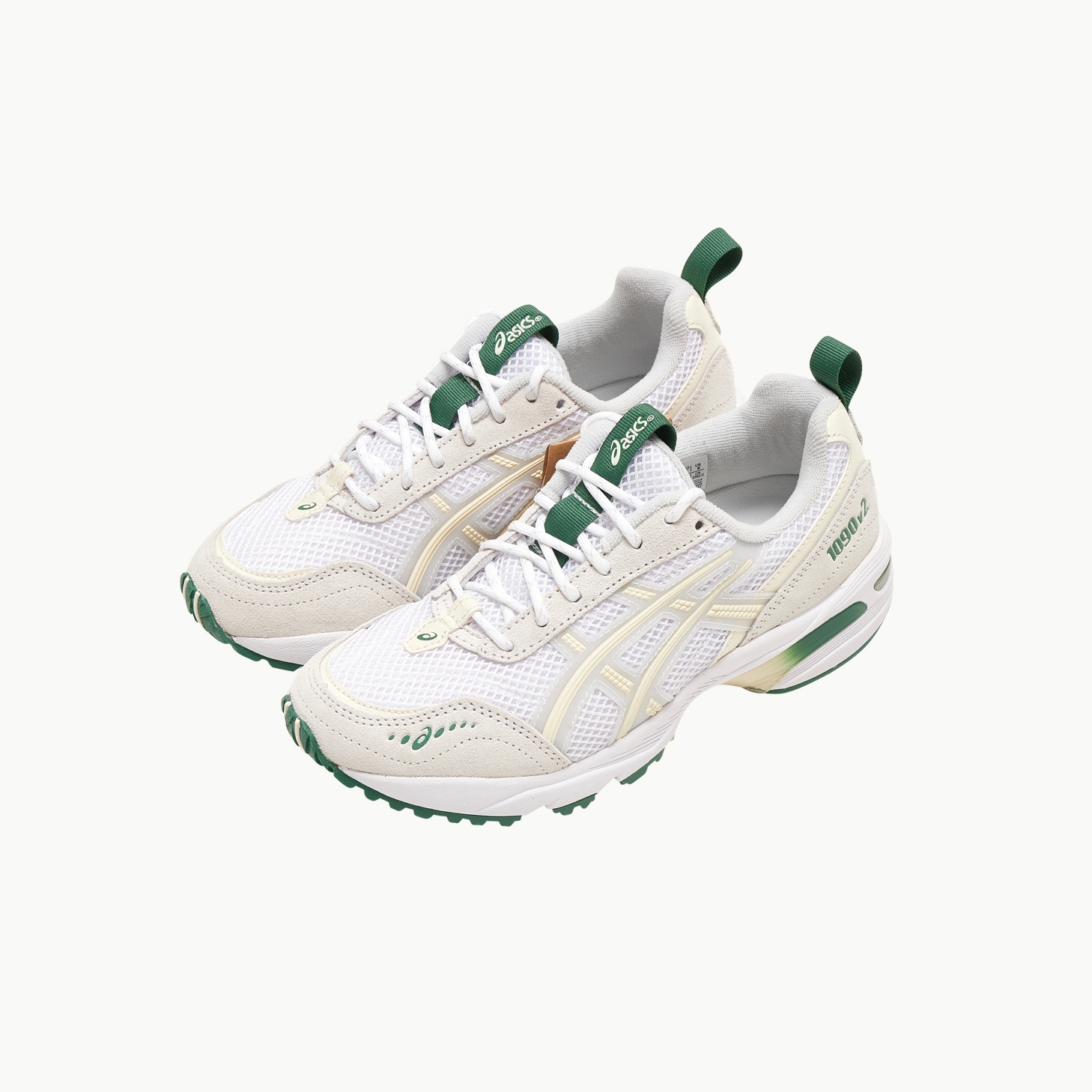(W) Asics Gel-1090 V2 White Glacier Grey 착용 스타일