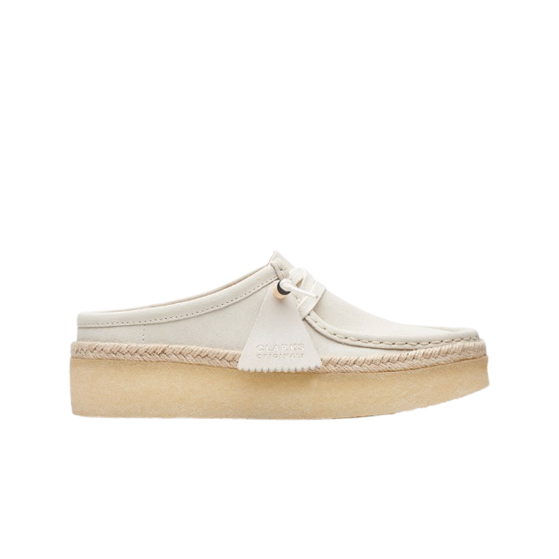 (W) 클락스 왈라비 컵 로우 화이트 스웨이드((W) Clarks Wallabee Cup Low White Suede) - 1