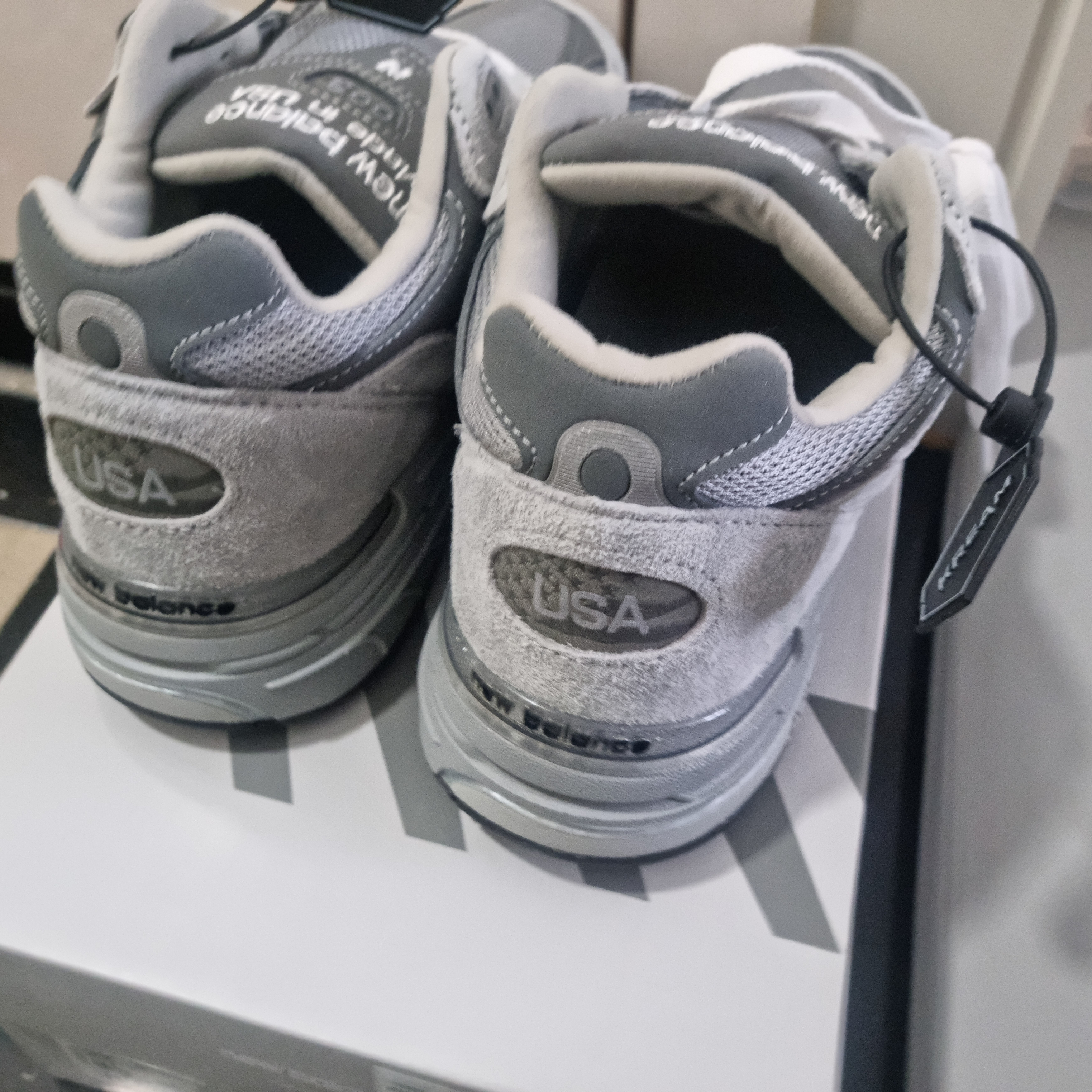 New Balance 993 Made in USA Grey - D Standard 착용 스타일 - 1