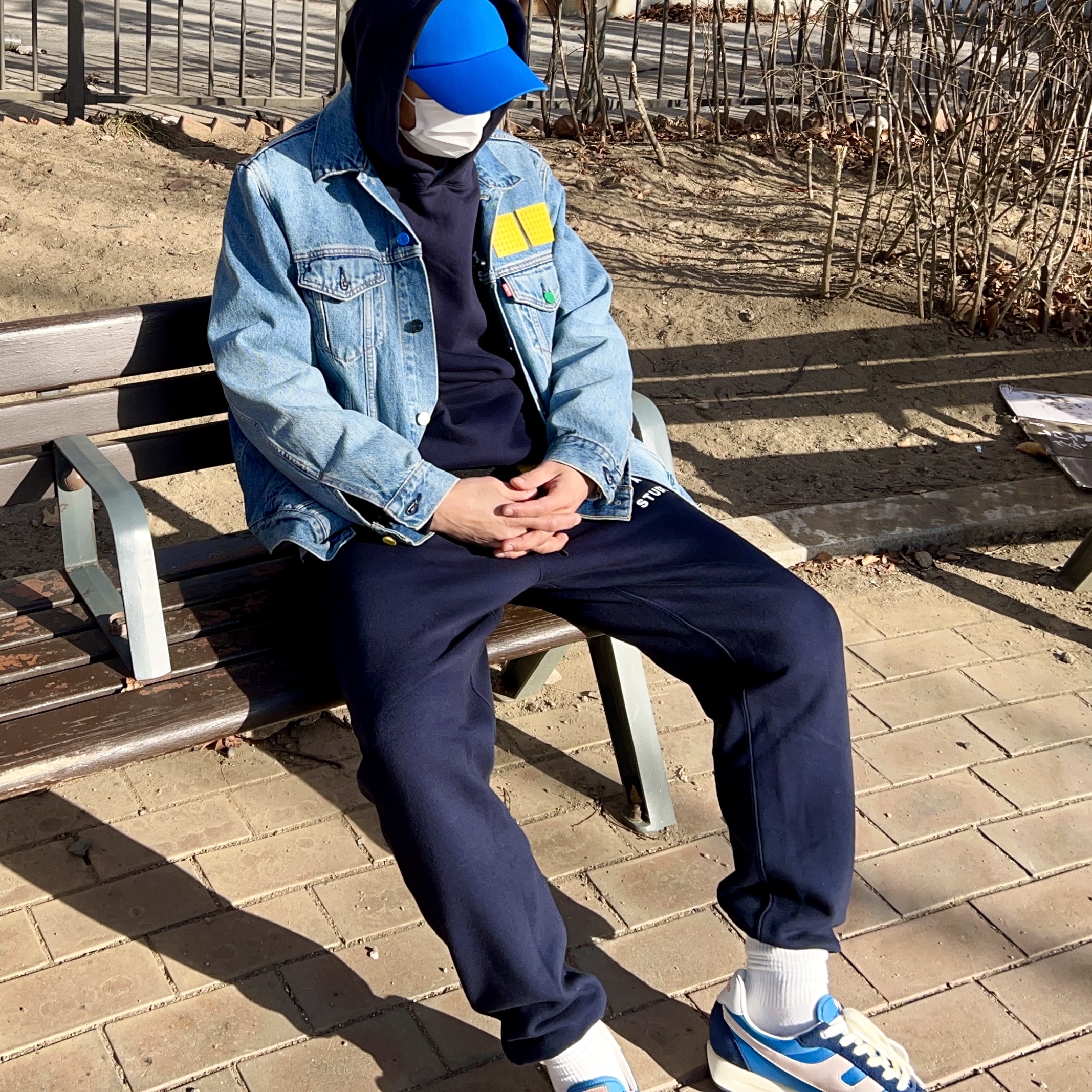 IAB Studio Hoodie Navy - 21SS, IAB Studio Sweatpants Navy - 21SS 착용 스타일 - 2