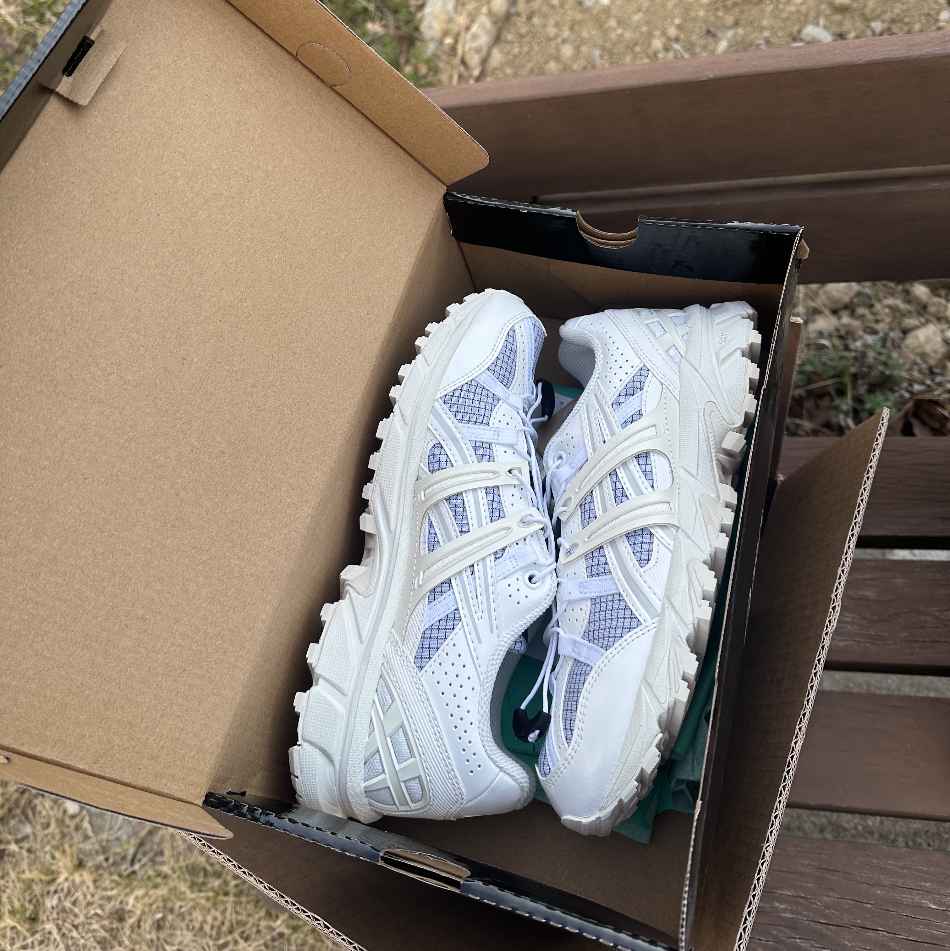 (W) Asics x Matin Kim Gel-Sonoma 15-50 Glacier Grey White 착용 스타일 - 4