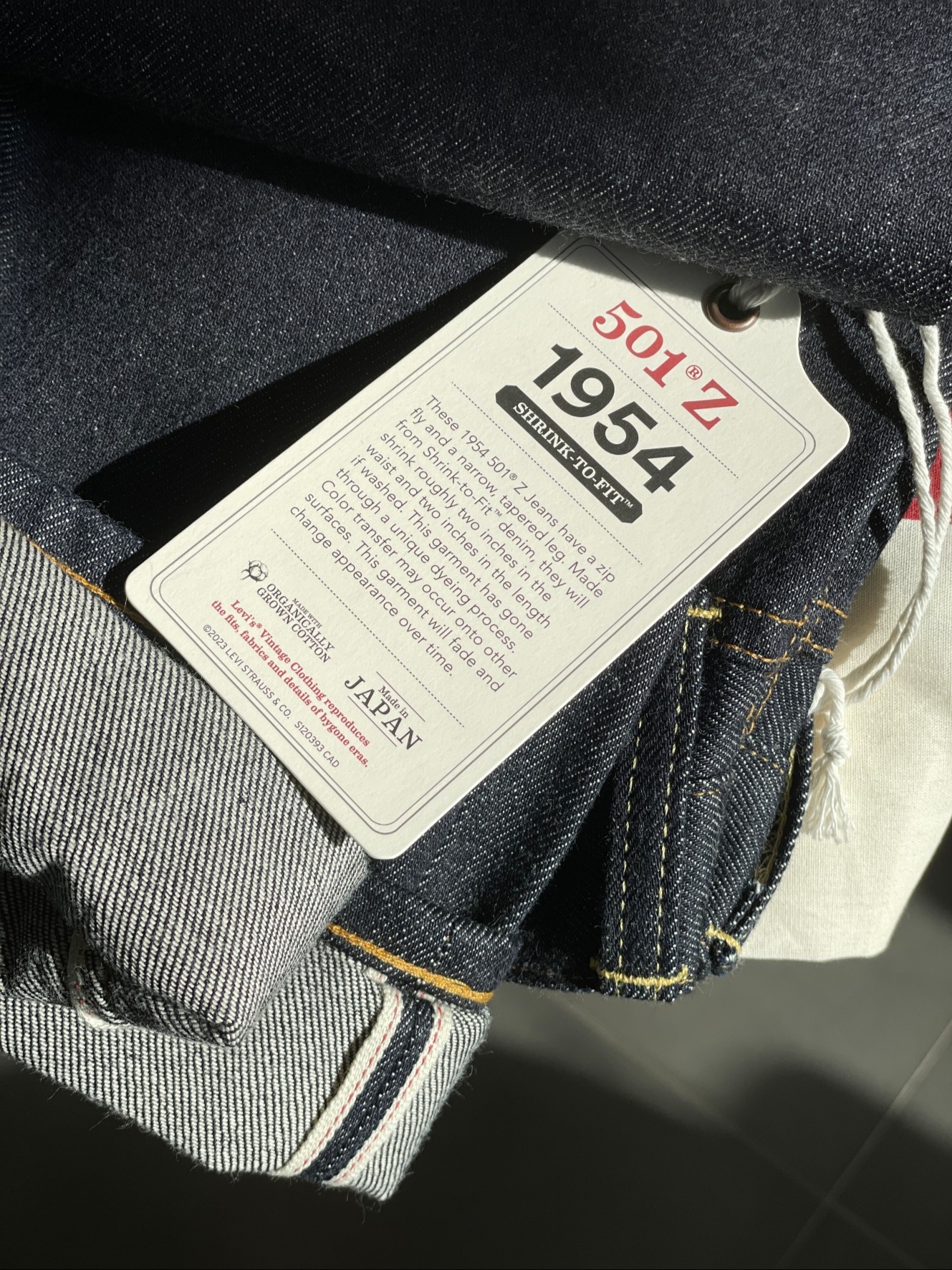 LVC 1954 501 Rigid Cotton Jean Dark Indigo 착용 스타일 - 3