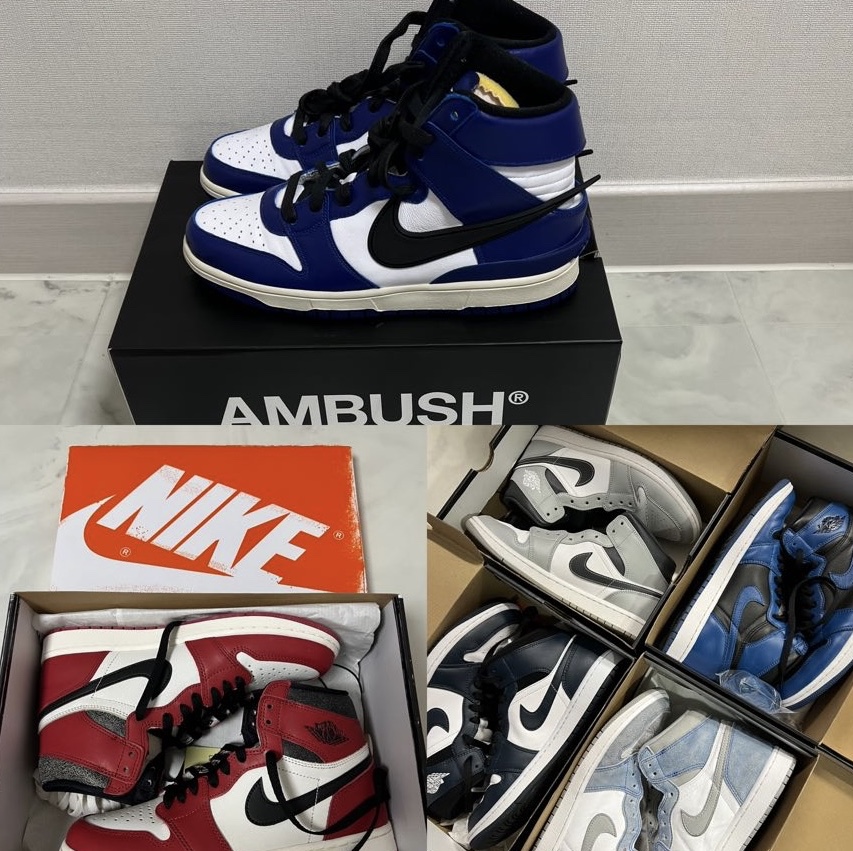 Nike x Ambush Dunk High Deep Royal Blue, Prada Re-Nylon and Saffiano Leather Shoulder Bag Black 착용 스타일 - 4