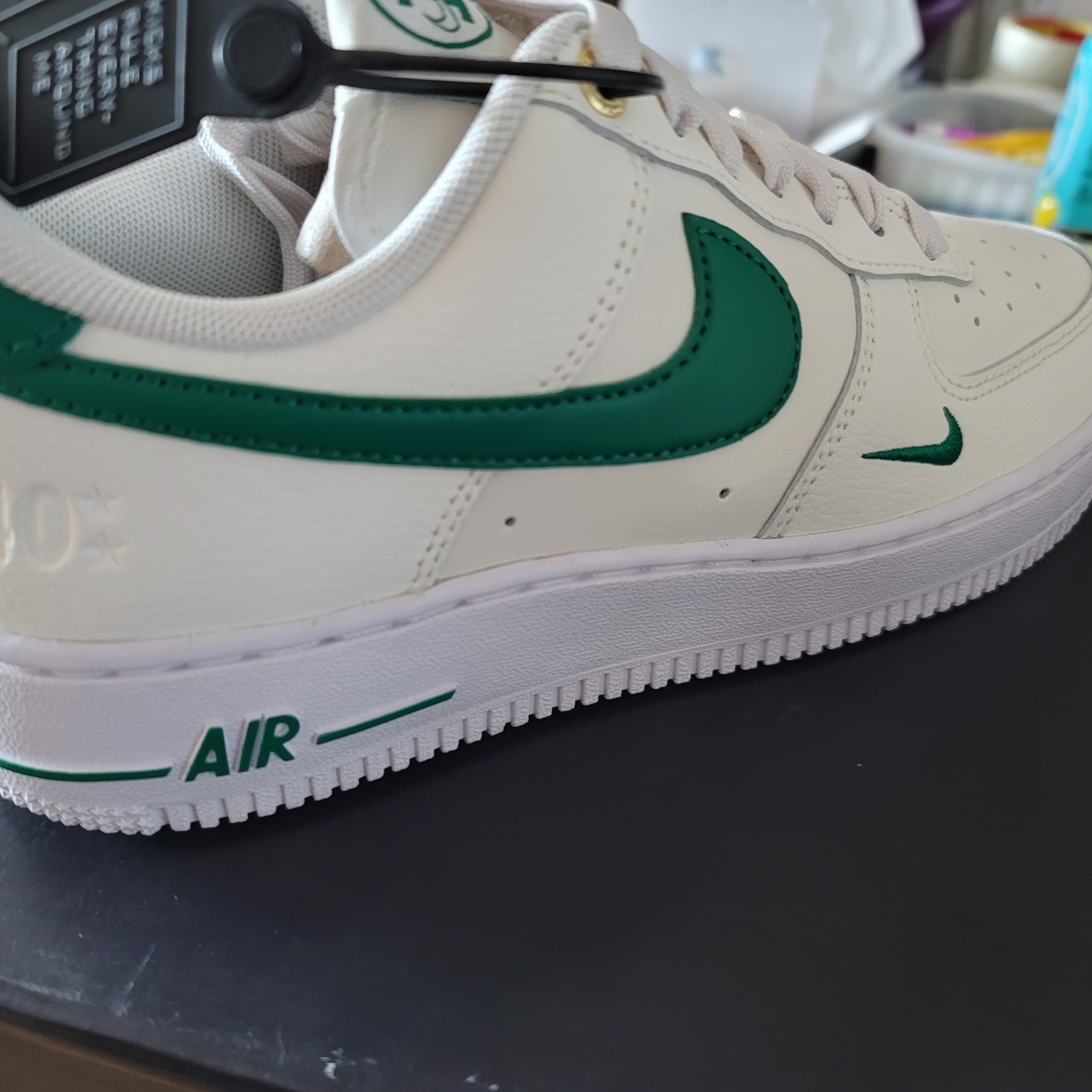 (W) Nike Air Force 1 '07 SE 40th Anniversary Join Forces Sail Malachite 착용 스타일 - 2