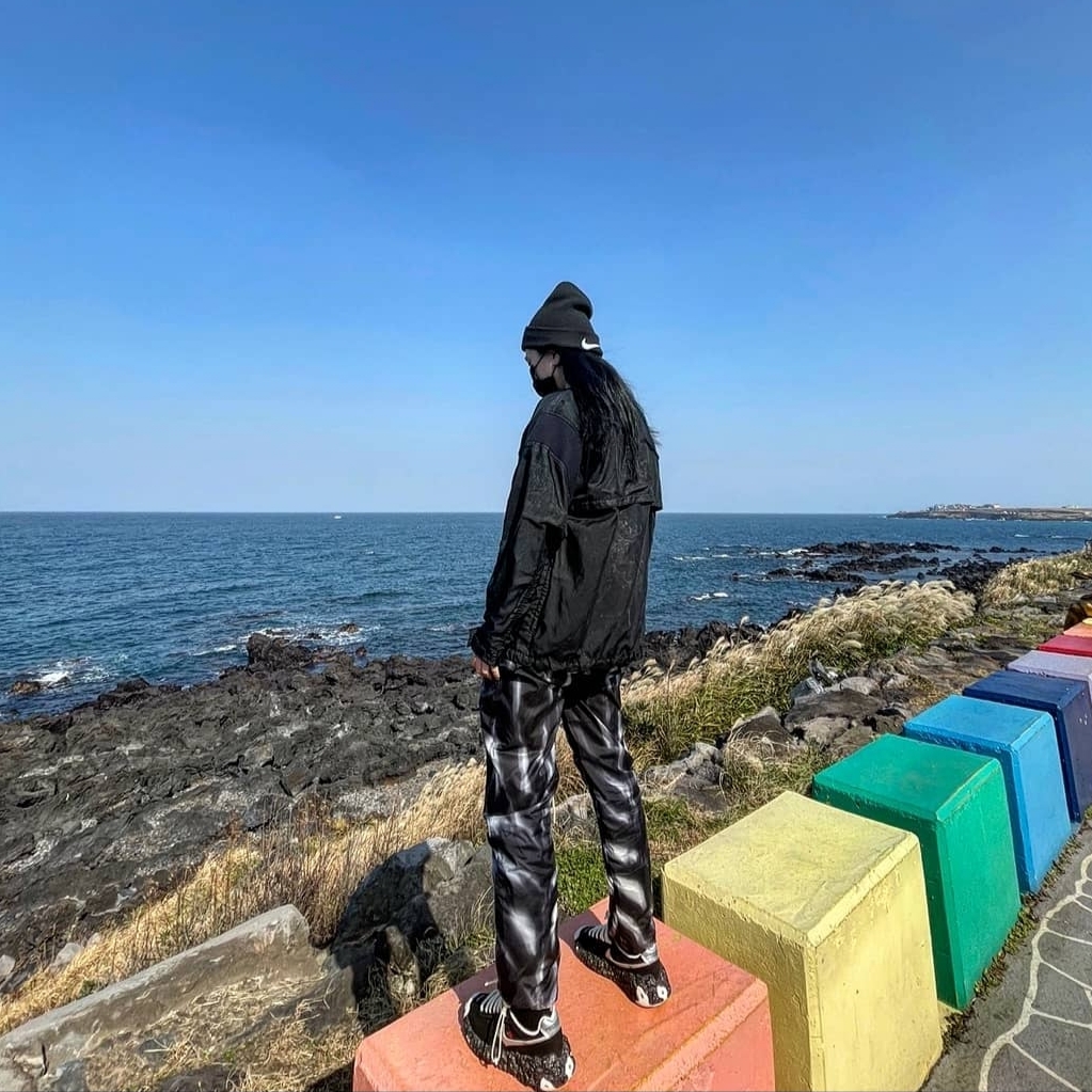 Nike x Fear of God AOP Pants Black, Nike x Fear of God NRG LS Henley Top Black 착용 스타일