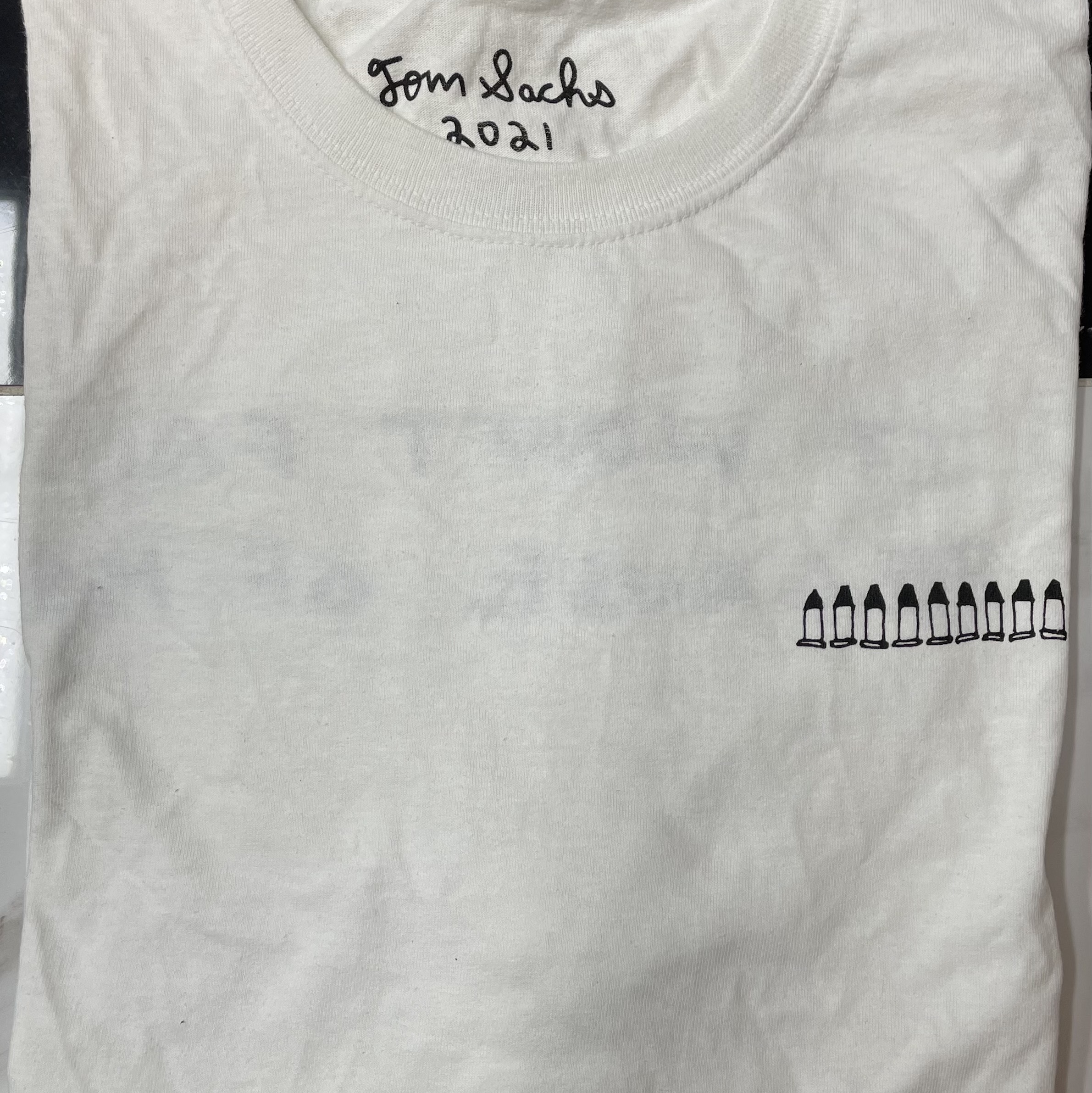 Tom Sachs Ten Bullets T-Shirt White 2021 착용 스타일 - 2