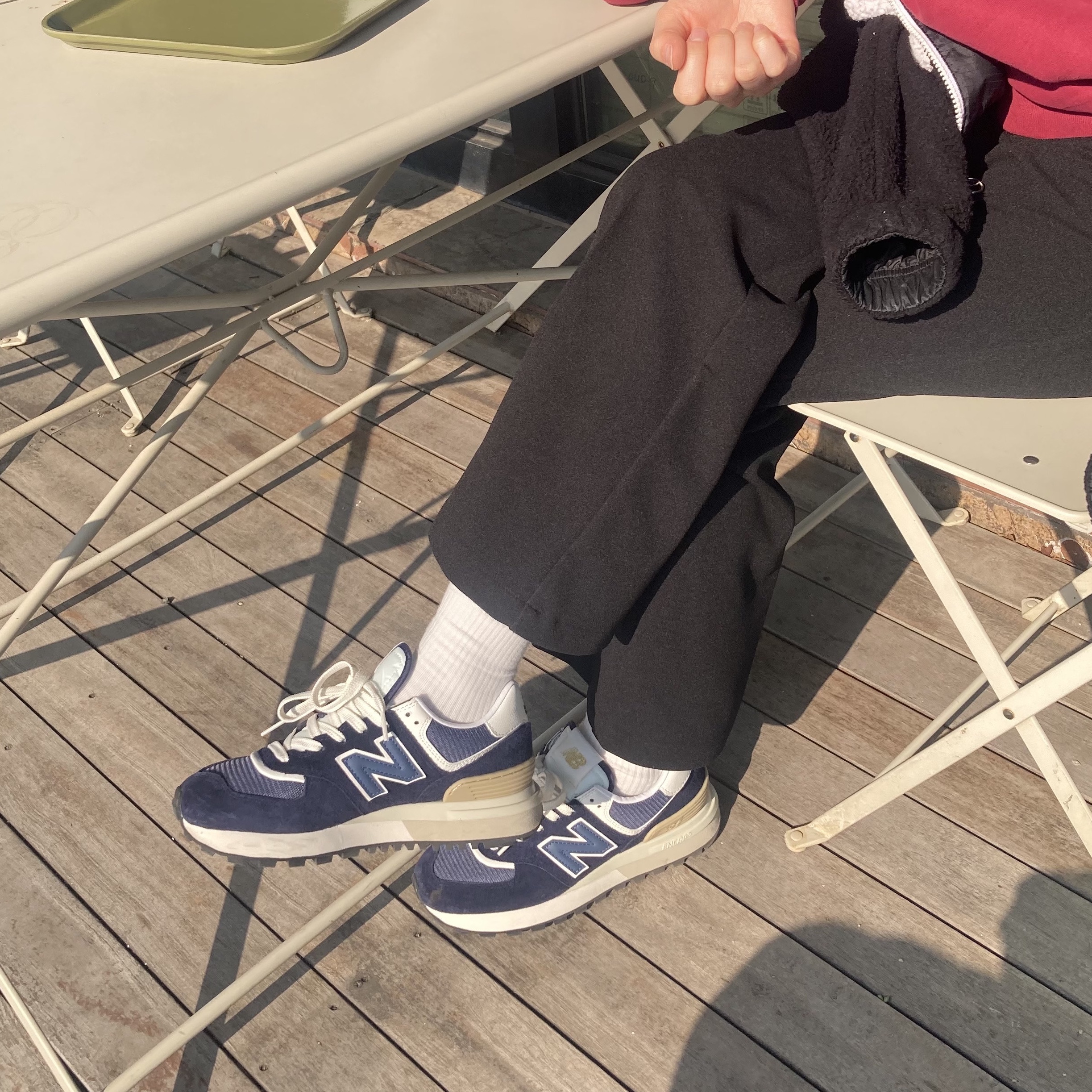 New Balance 574 Legacy Navy 착용 스타일