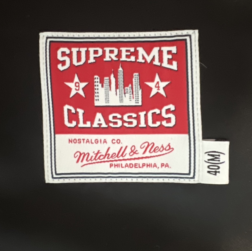 Supreme Mitchell & Ness Satin Baseball Jersey Black - 23SS 착용 스타일 - 3