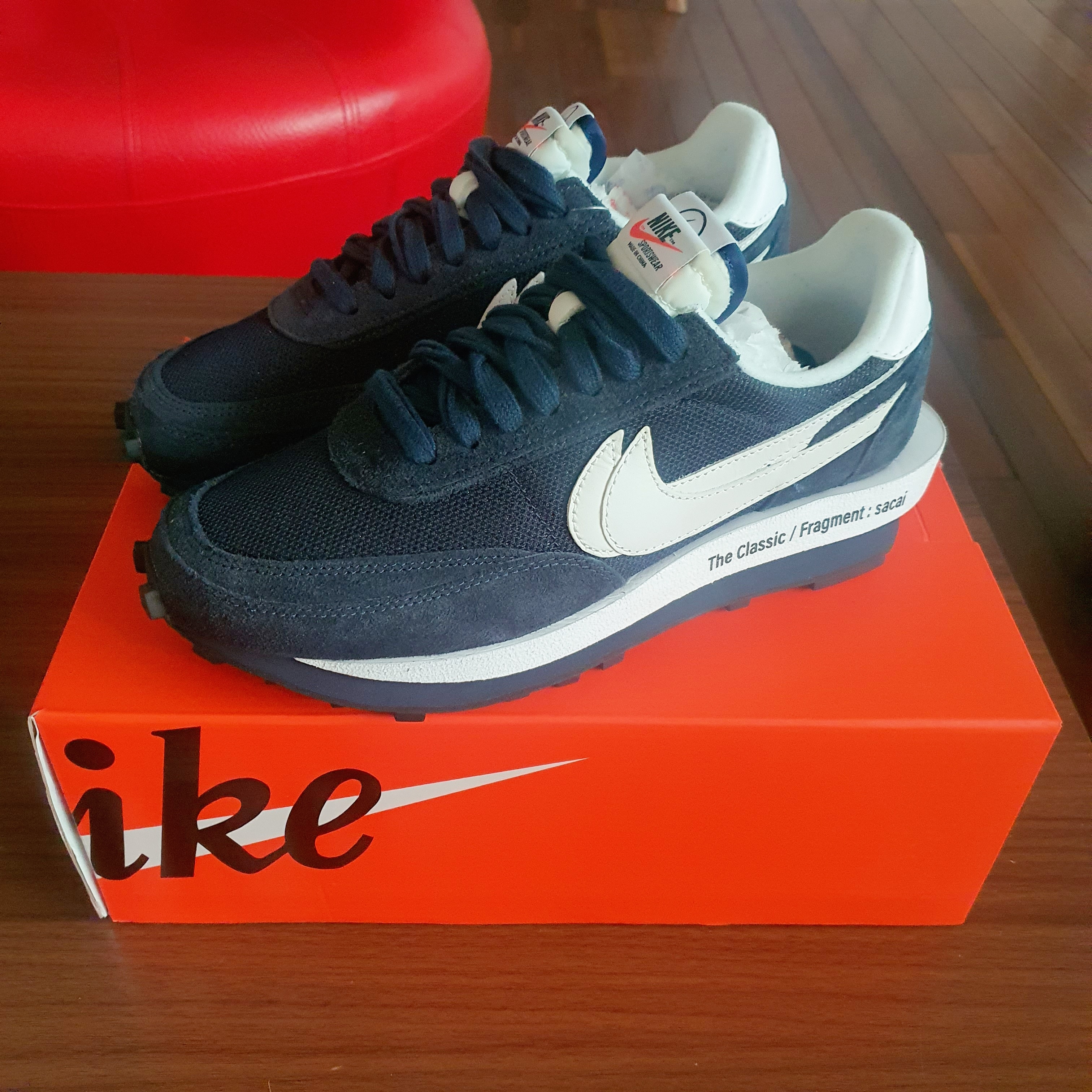 Nike x Sacai x Fragment LDWaffle Blackened Blue 착용 스타일