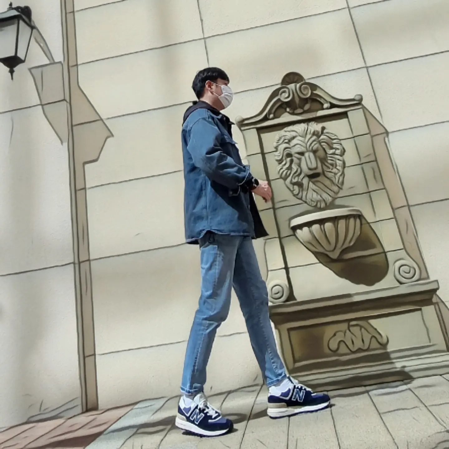 New Balance 574 Legacy Navy 착용 스타일 - 1