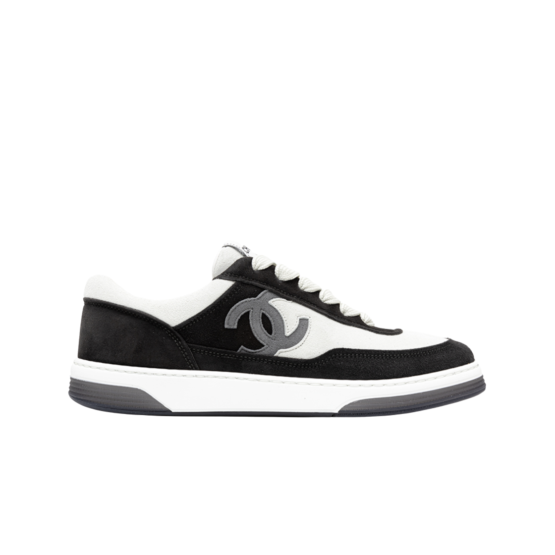 (W) 샤넬 스니커즈 스웨이드 키드스킨 & 블랙 화이트((W) Chanel Sneakers Suede Kidskin & Black White)