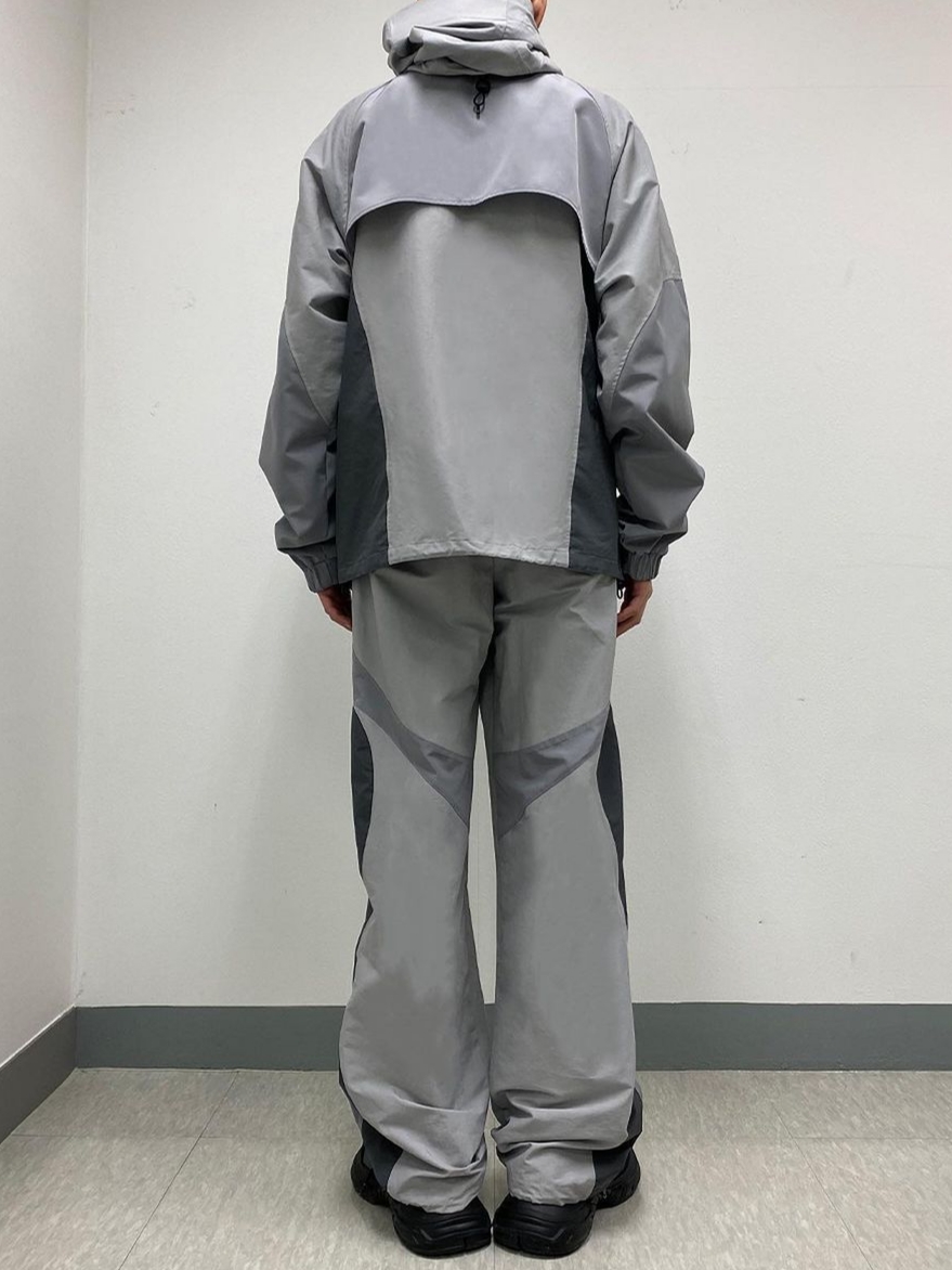 Art Of Field Three Colourway Flap Jacket Light Gray, Art Of Field Three Colourway Slit Belt Pants Light Gray 착용 스타일