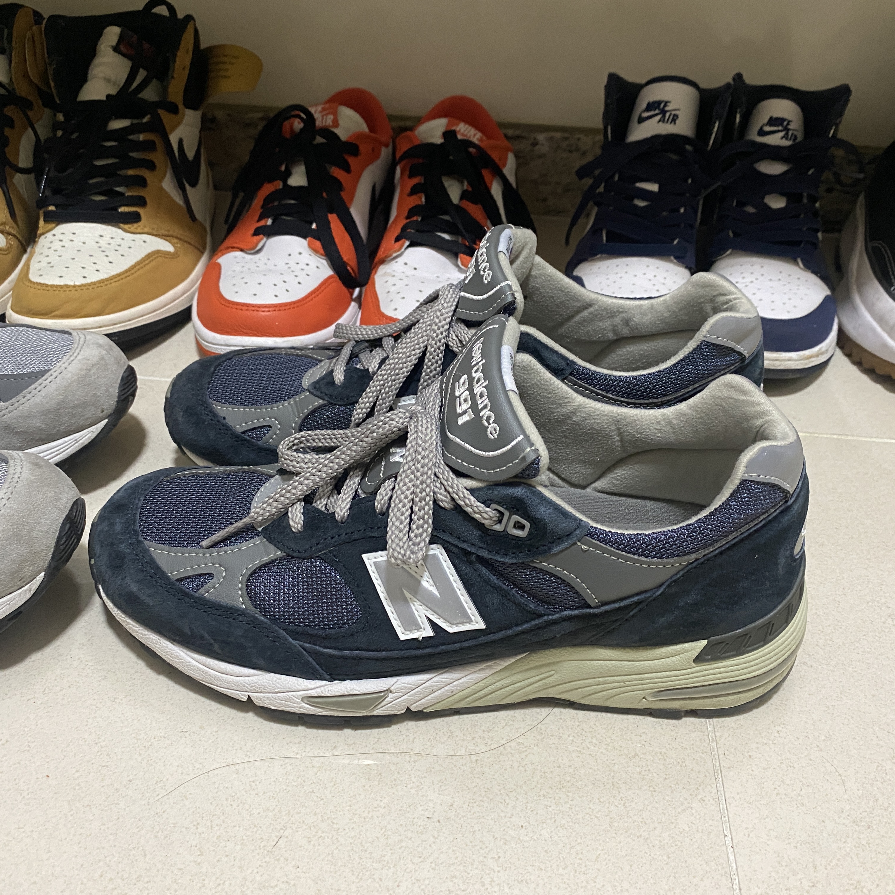 New Balance 991 Made in UK Navy 착용 스타일