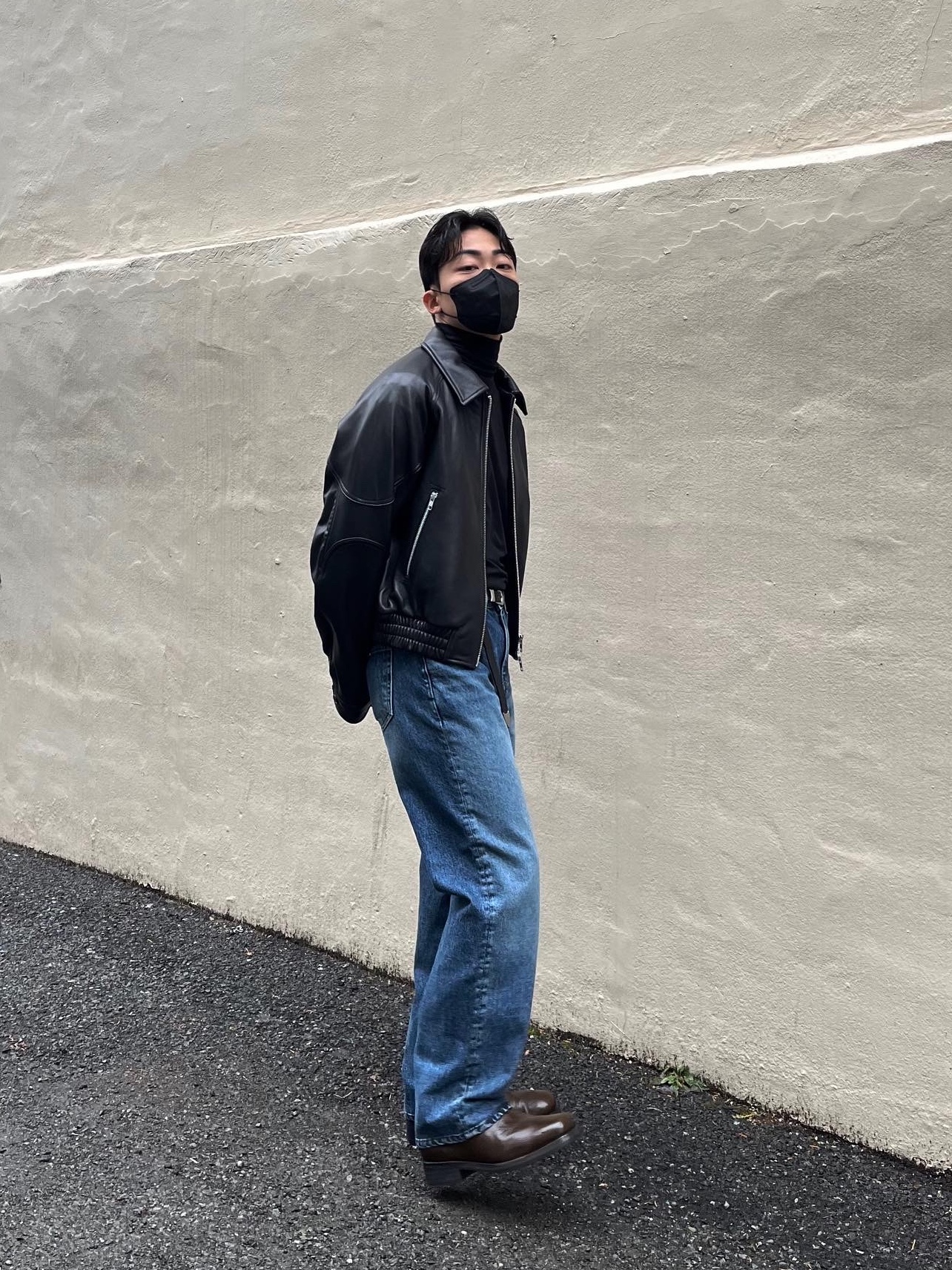 Our Legacy Camion Boot Olive Leather 착용 스타일