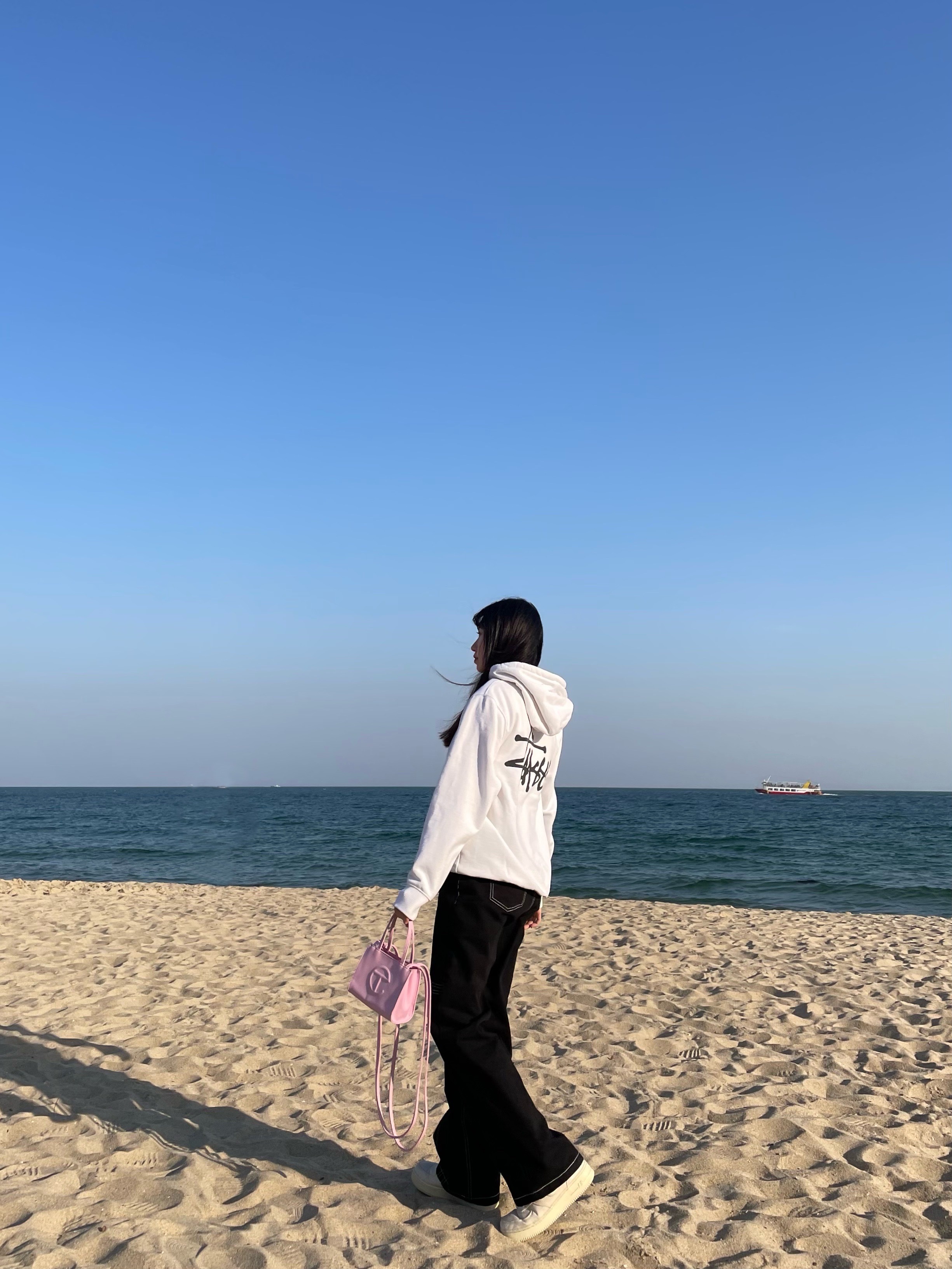 Telfar Small Shopping Bag Bubblegum Pink, Stussy Basic Stussy Hoodie White 2022 착용 스타일 - 2