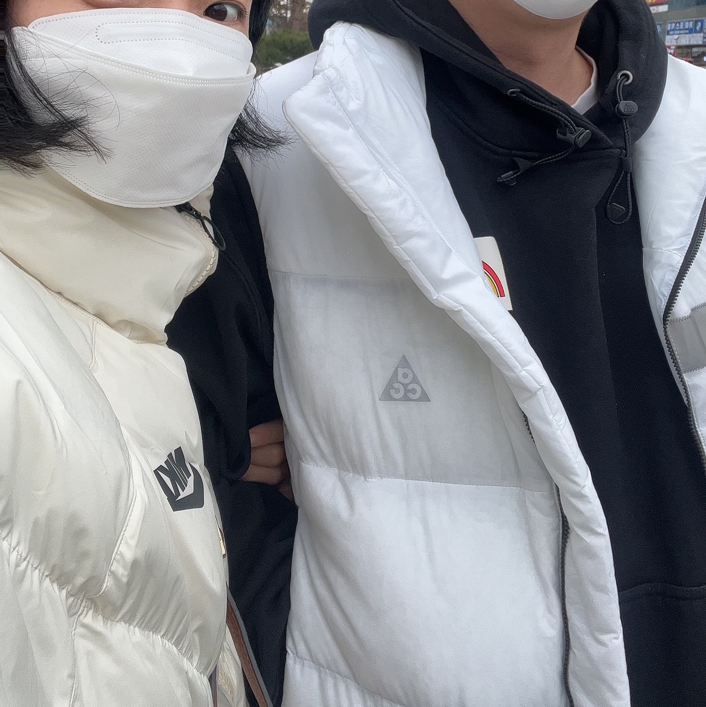 Nike ACG Therma-Fit ADV Airora Vest White - Asia, Nike ACG Graphic Pullover Hoodie Black - Asia 착용 스타일