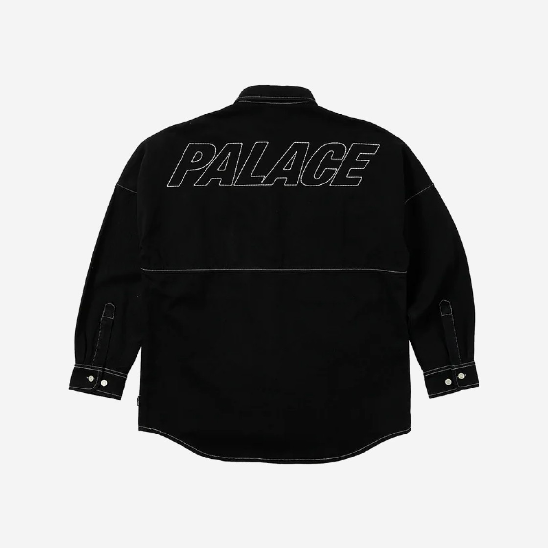 Palace Stitch Up Drop Shoulder Shirt Black - 23SS 상세 이미지 2