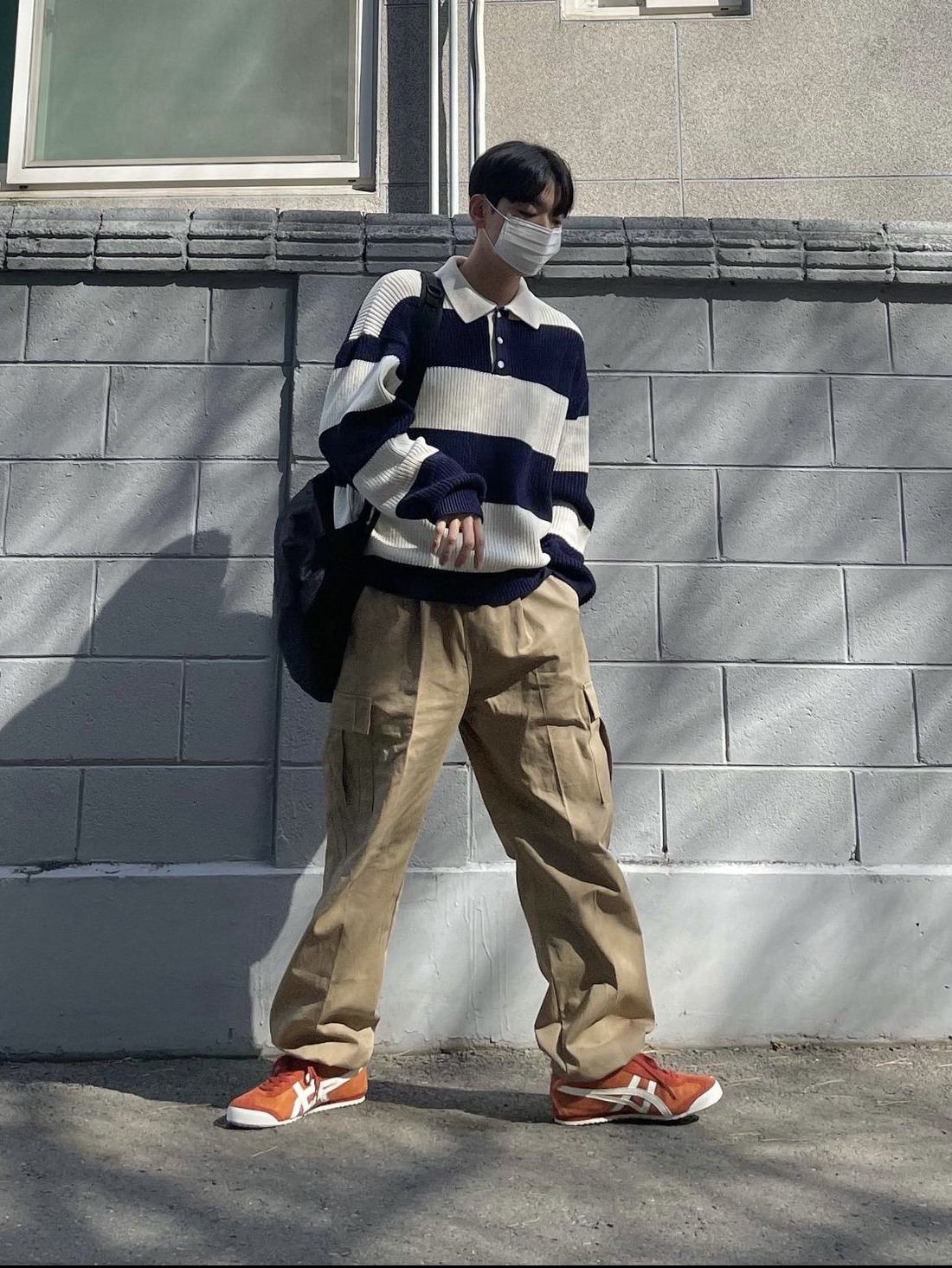 Onitsuka Tiger Mexico 66 Rust Red Cream 착용 스타일