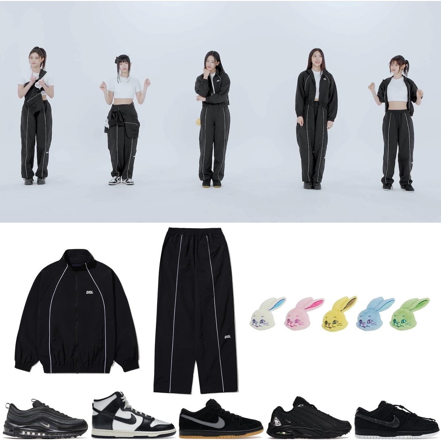 (W) Nike Air Max 97 Black Anthracite, (W) Nike Dunk High Vintage Black 착용 스타일 - 1