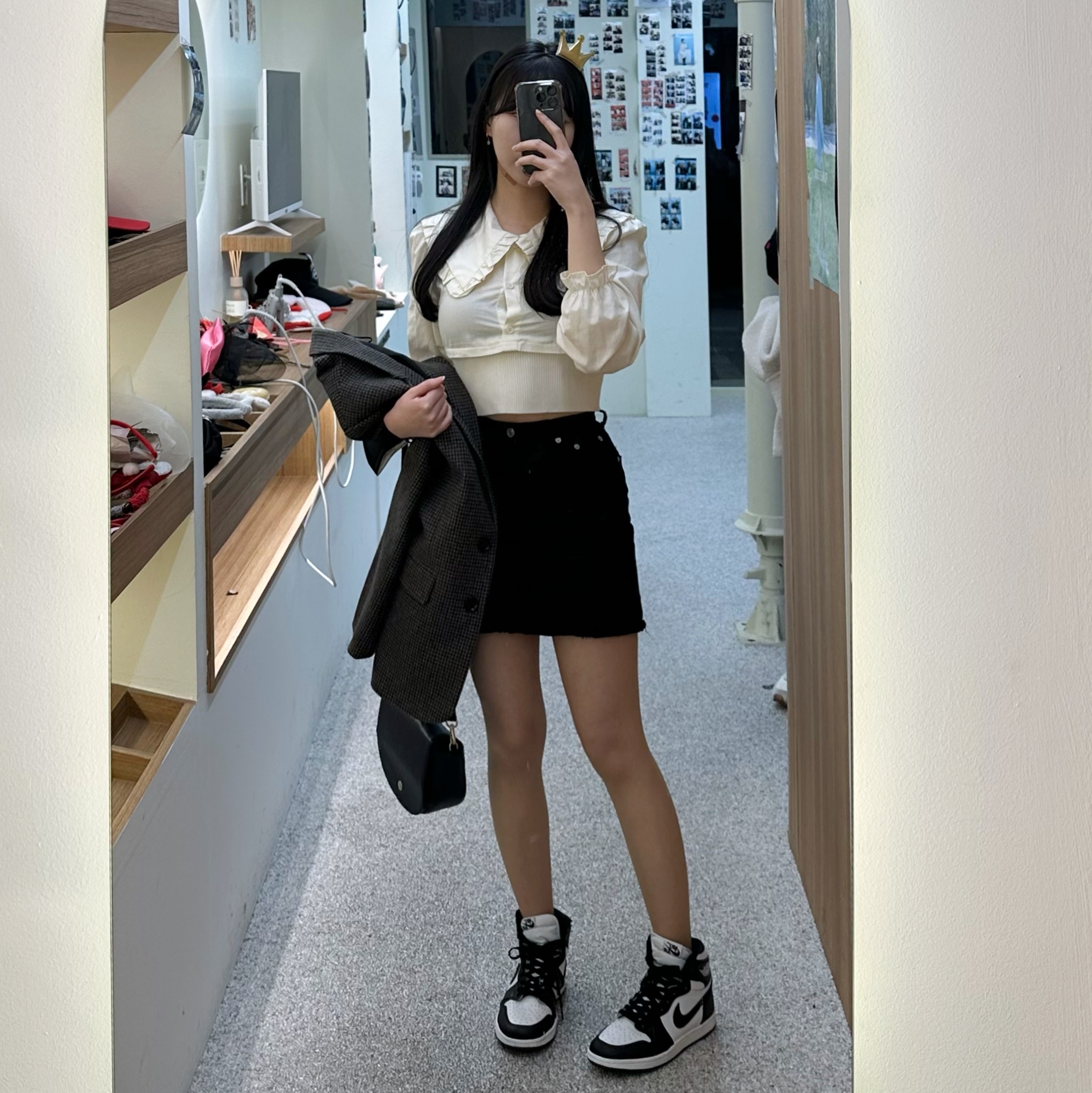 Jordan 1 High 85 Black White 착용 스타일