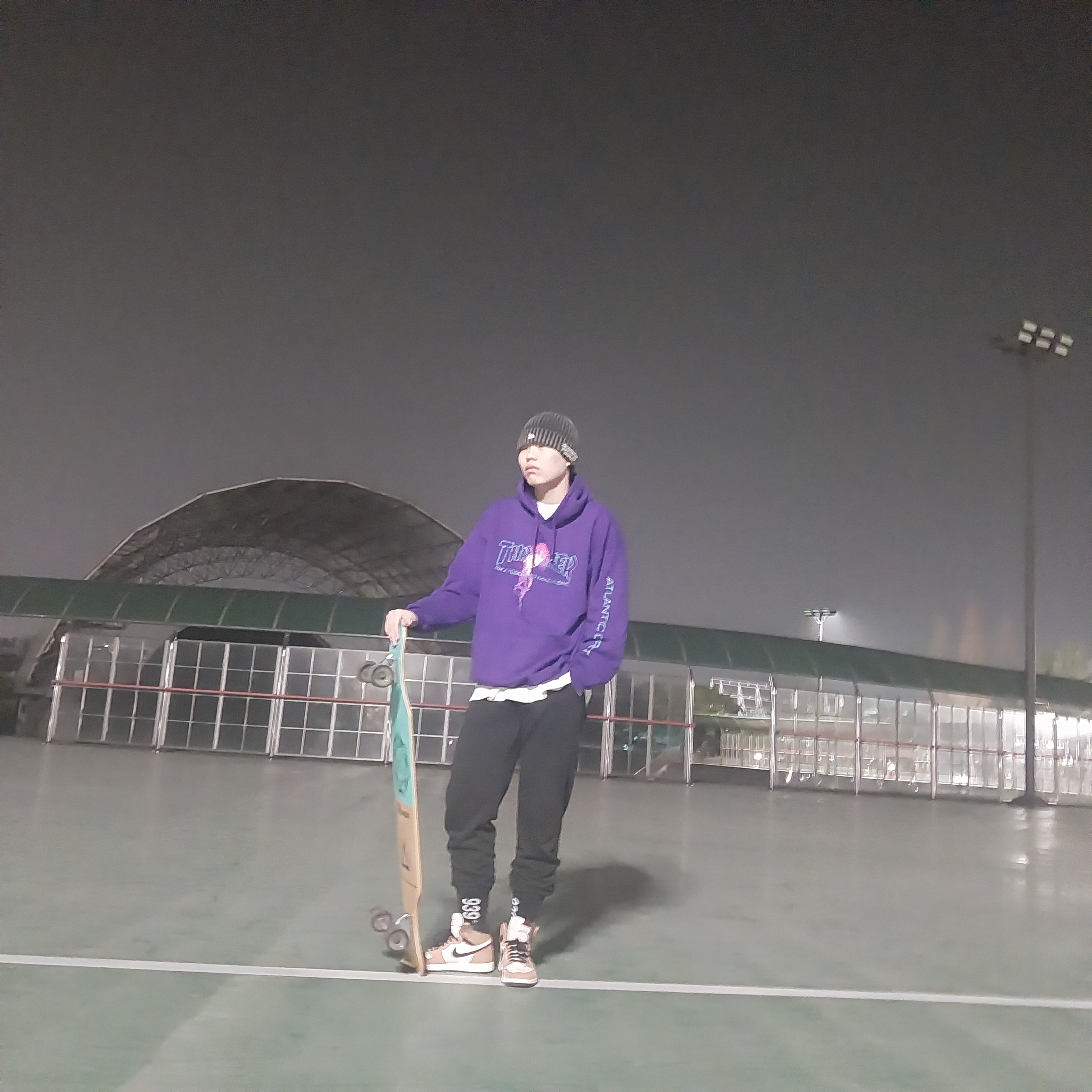 Thisisneverthat x New Era x MLB New York Yankees Ribbed Cuff Beanie Black, Thrasher Atlantic Drift Hood Purple 착용 스타일