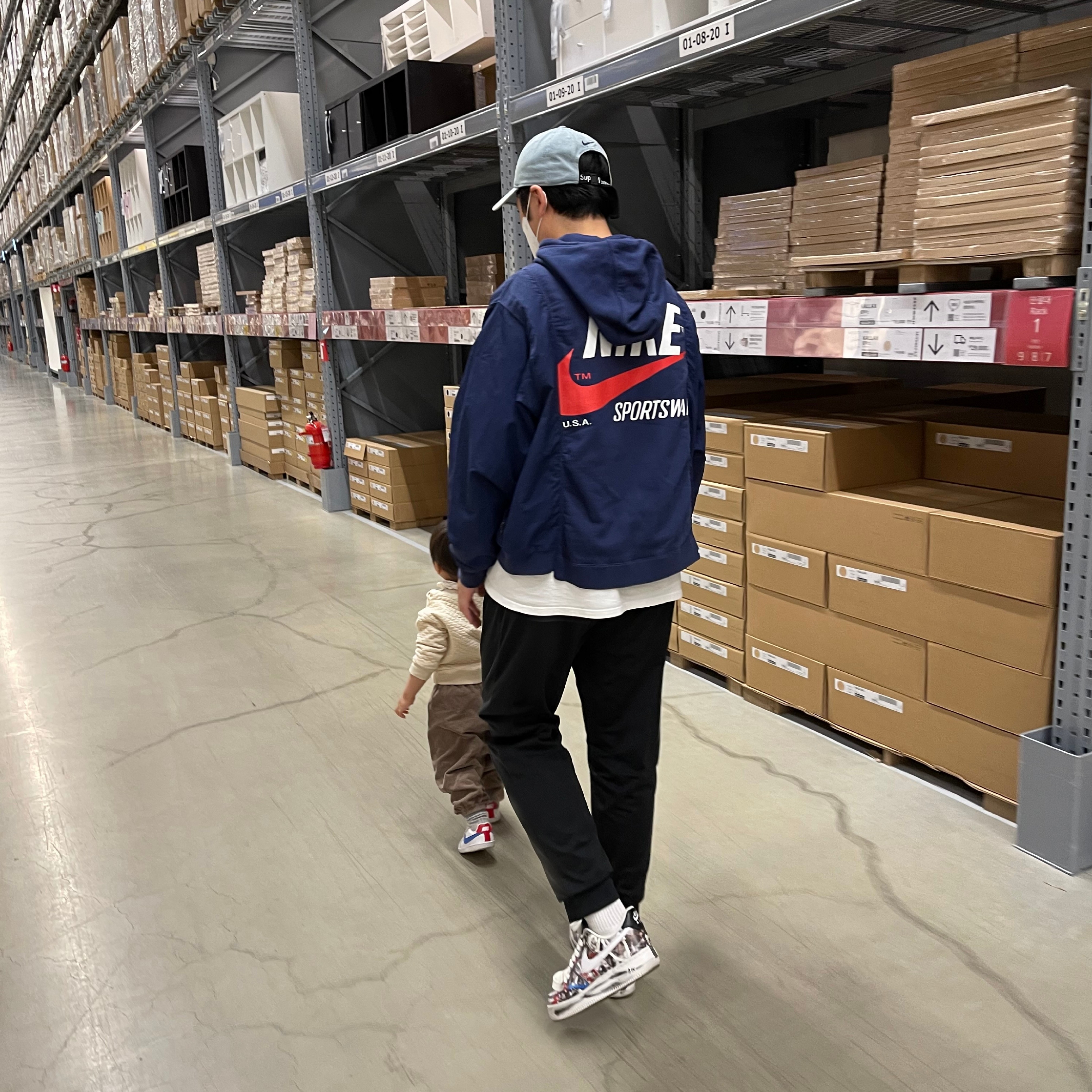 Supreme x Nike ACG Denim 6-Panel Washed Blue - 22FW, Nike NSW Hoodie BRS Midnight Navy 착용 스타일
