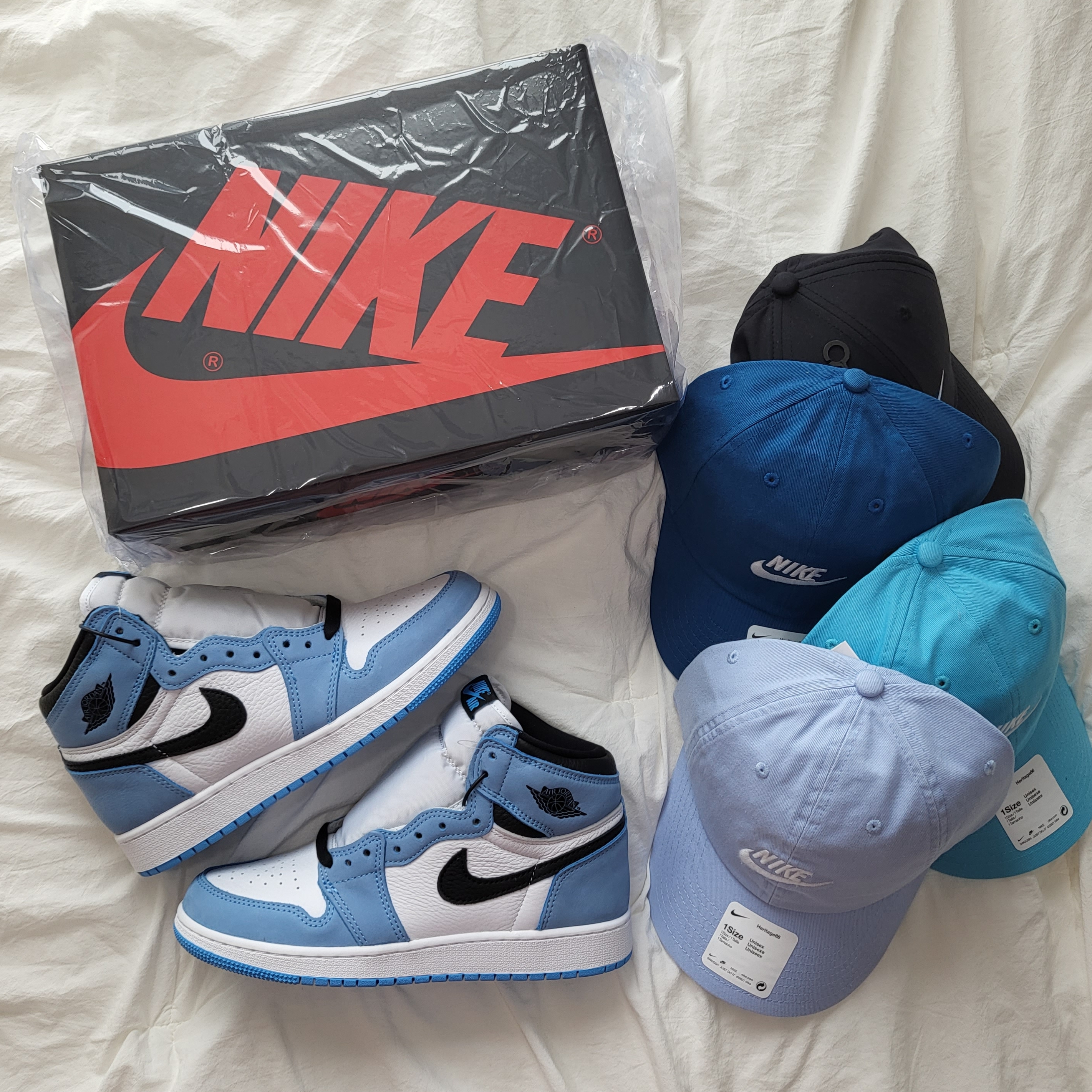 (GS) Jordan 1 Retro High OG University Blue 착용 스타일