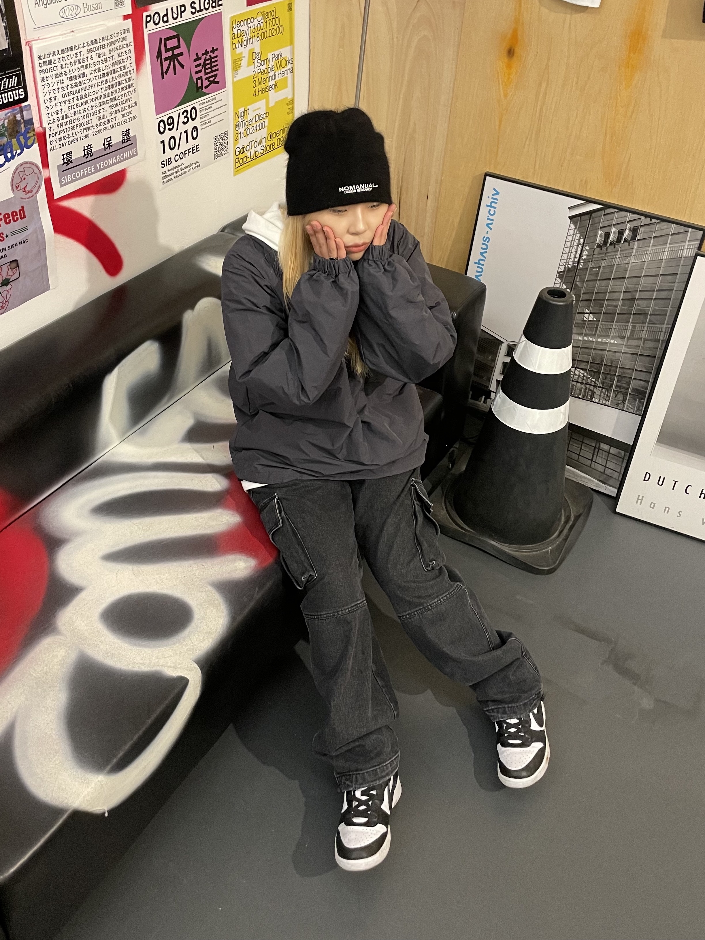 Nike x Ambush Dunk High Black 착용 스타일