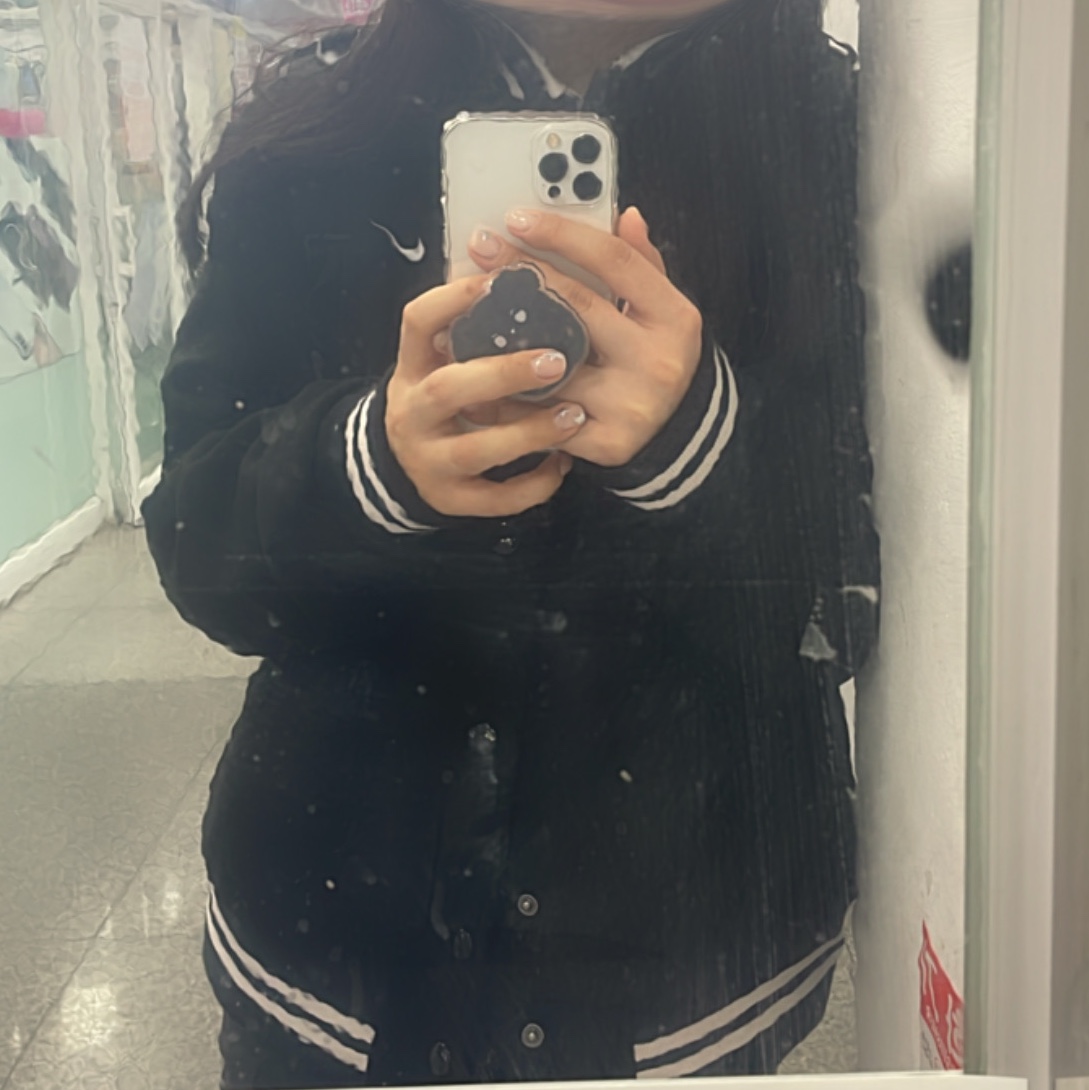 Nike NSW Authentics Varsity Jacket Black - Asia 착용 스타일 - 2