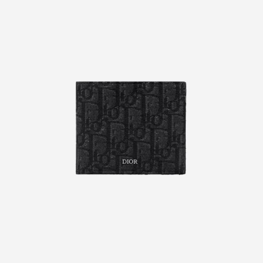 디올 컴팩트 코인 지갑 & 블랙 디올 오블리크 자카드