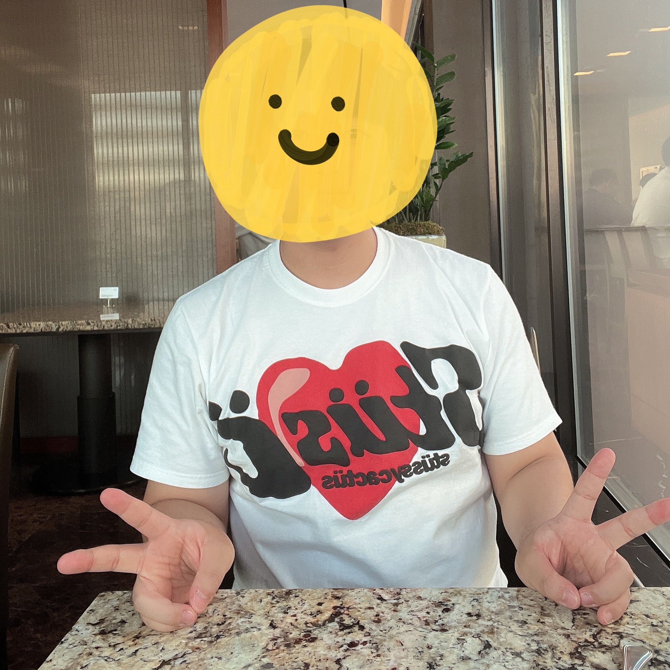 Stussy x Cactus Plant Flea Market Heart T-Shirt 착용 스타일